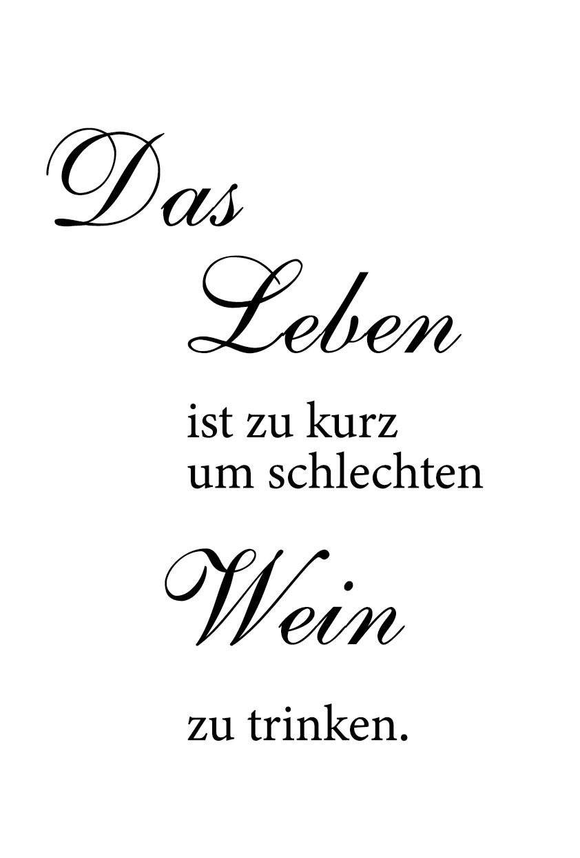 queence Wanddekoobjekt Motiv auf auf »Leben bestellen Wein«, Raten und Stahlblech gedruckt