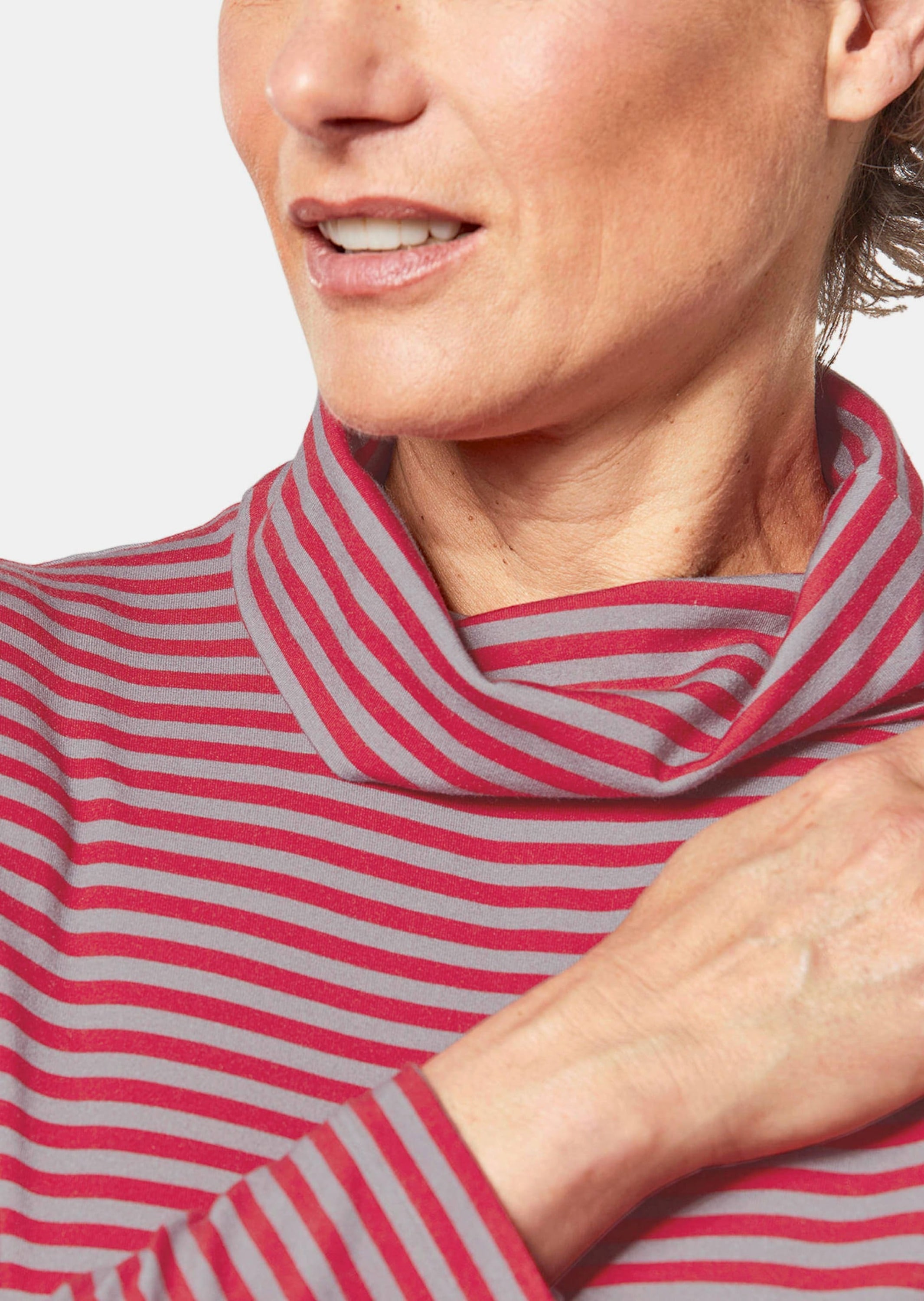 GOLDNER Longpullover »Shirt Hautsympathisches Ringelshirt mit Rollkragen«