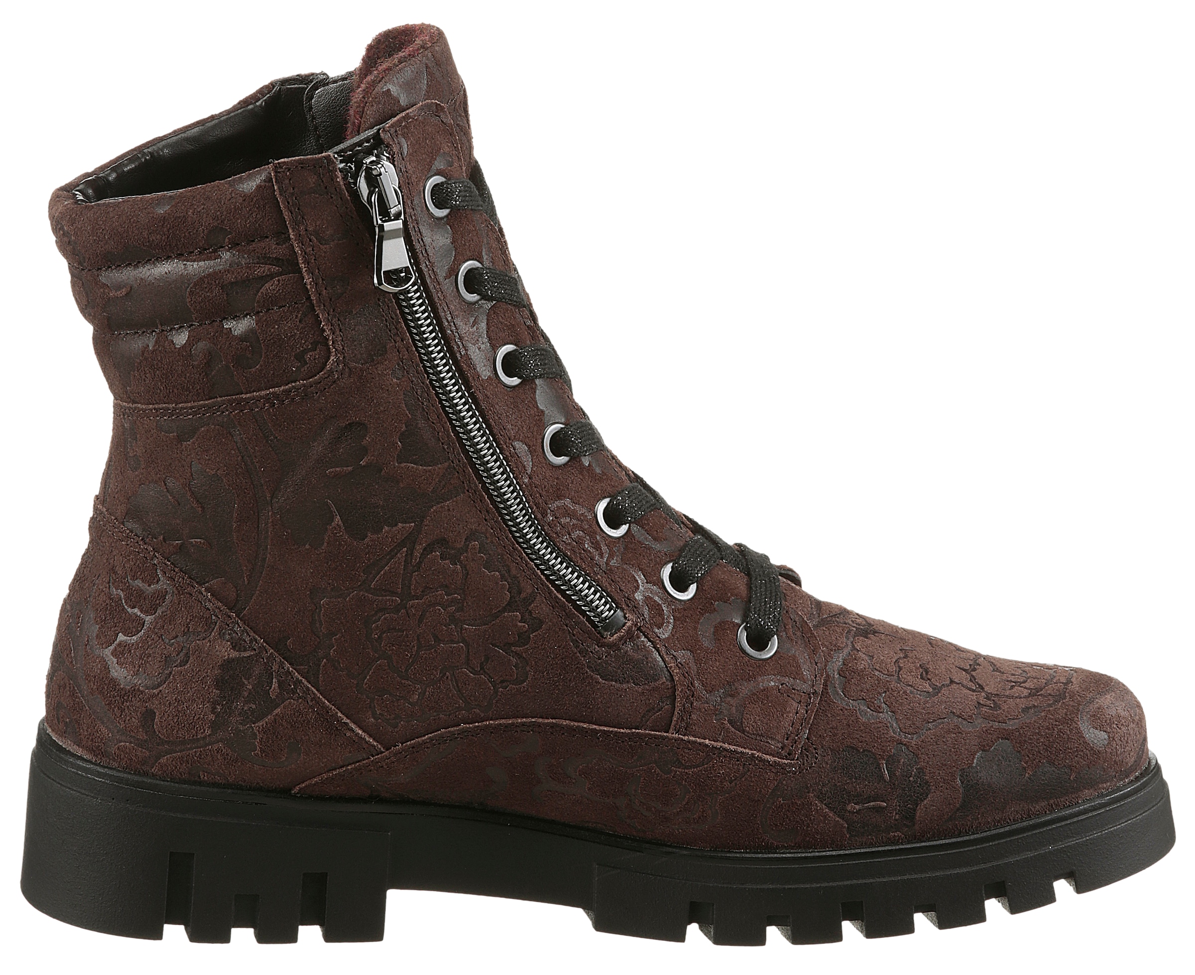 Waldläufer Schnürstiefelette »H-SERENA«, Schnürboots, Profilsohle, Blockabsatz, in Komfortweite H (= sehr weit)