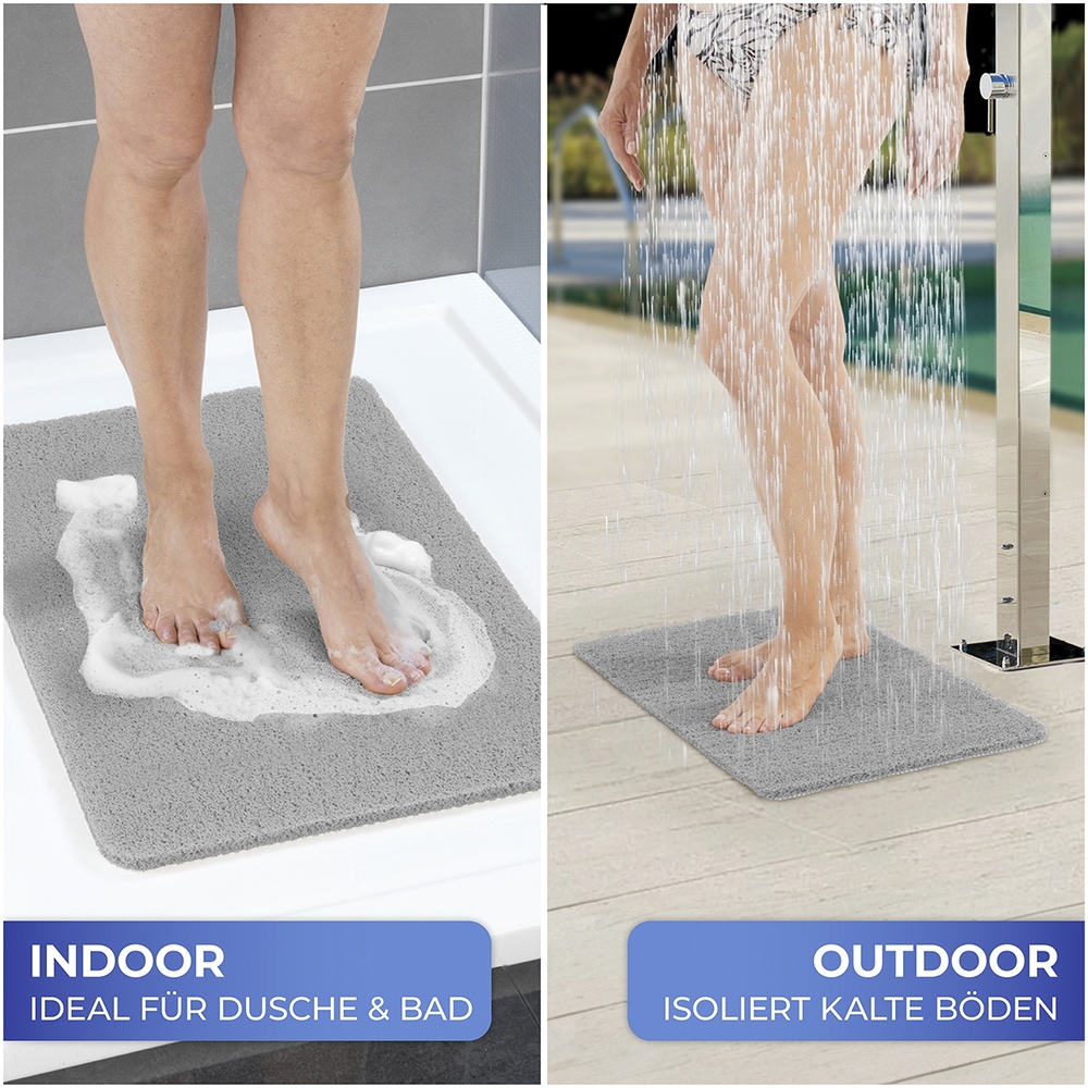 Maximex Duschmatte »Wellness« schnell trocknend Reinigung und Massage der Füße, rutschfester Netzboden, Wasserablauf