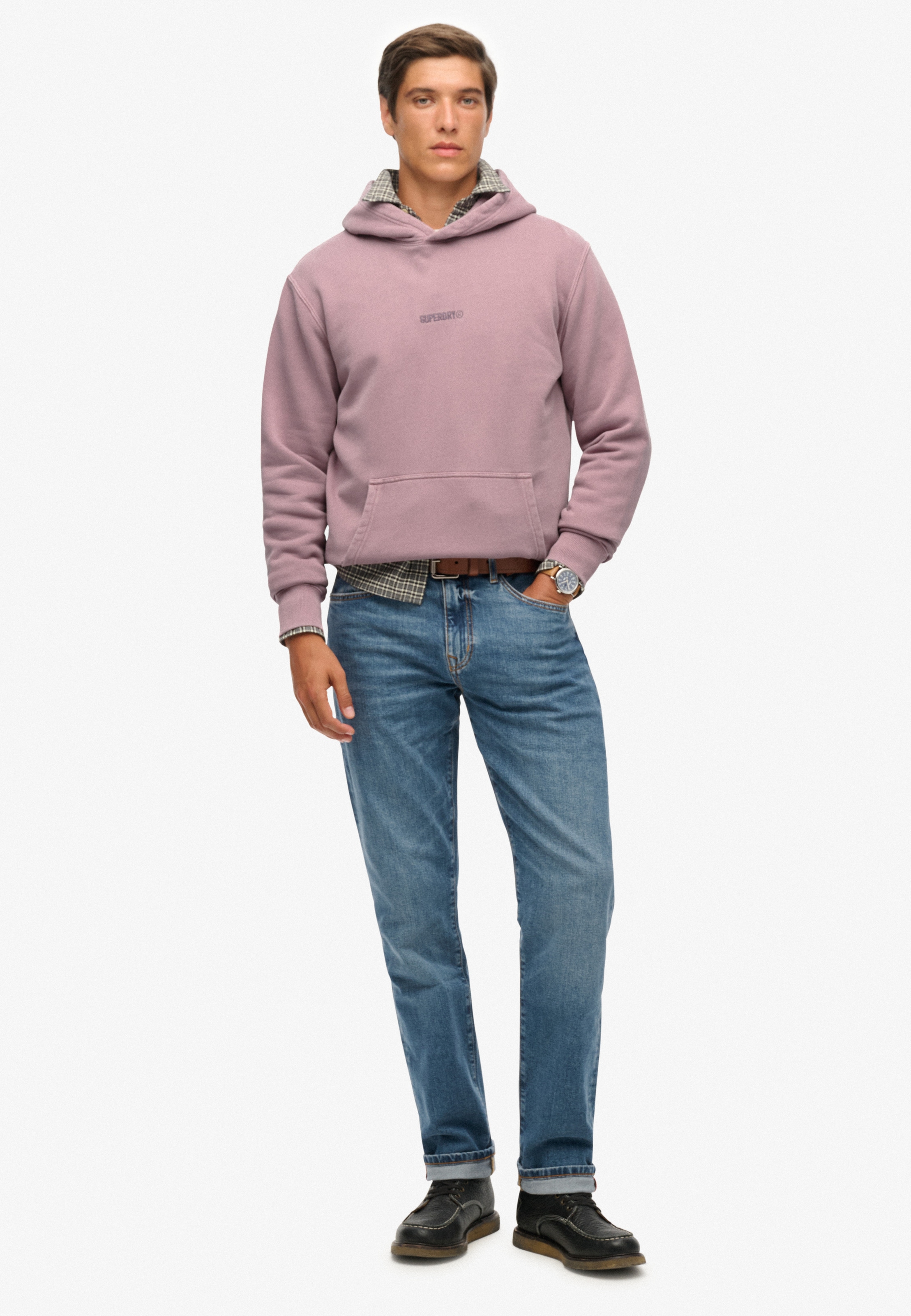 Superdry Kapuzensweatshirt »MICRO LOGO HOOD«, aus Baumwolle und Polyester, Relaxed Fit, angeraute Sweatware
