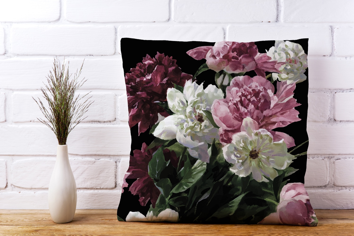 queence Dekokissen »Blütenzweige« Kissenhülle ohne Füllung, 1 Stück