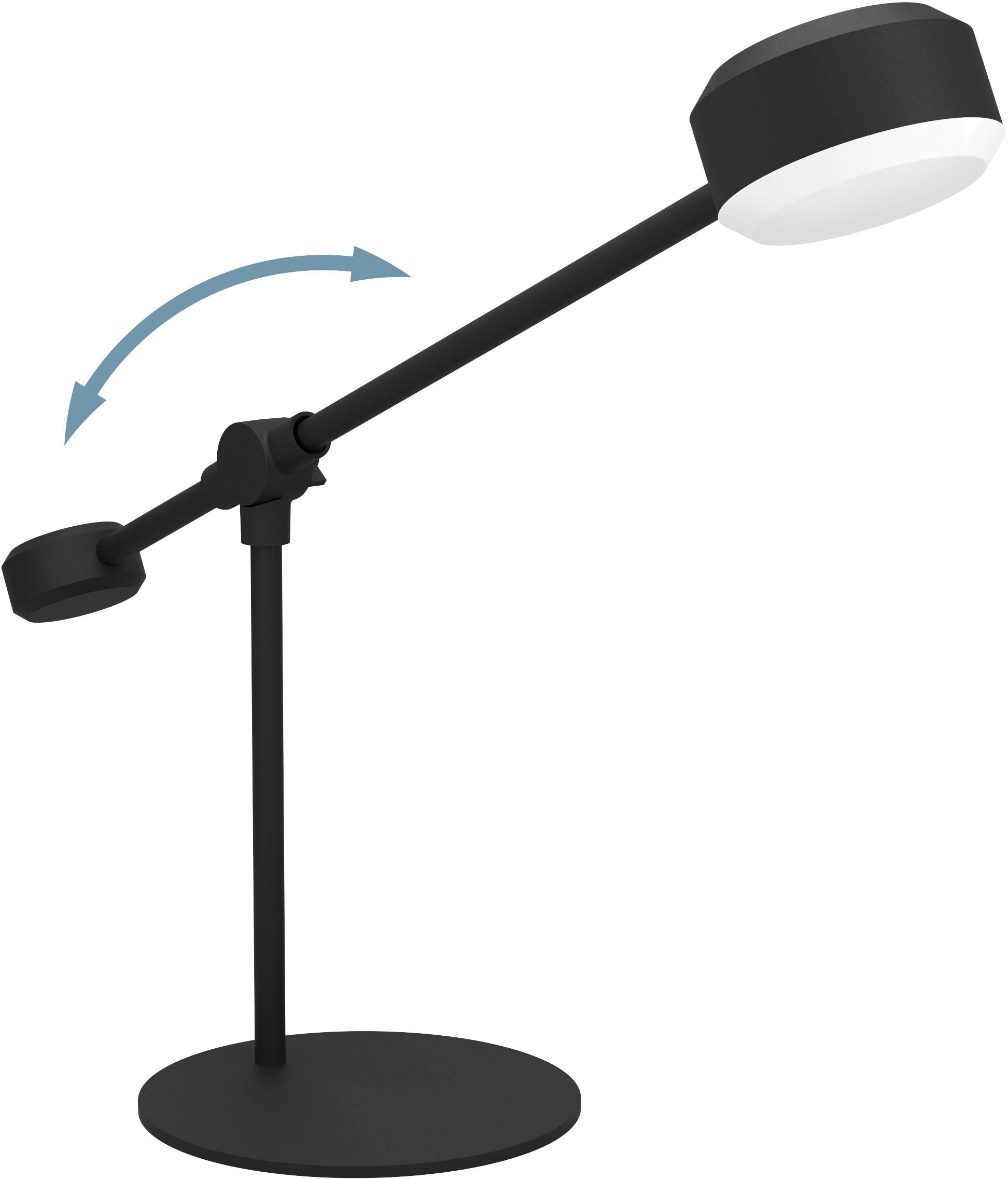 EGLO Tischleuchte »CLAVELLINA«, Leuchtmittel LED-Modul | LED fest integriert, Tischleuchte in schwarz aus Stahl - 6,8W - Warmweiß