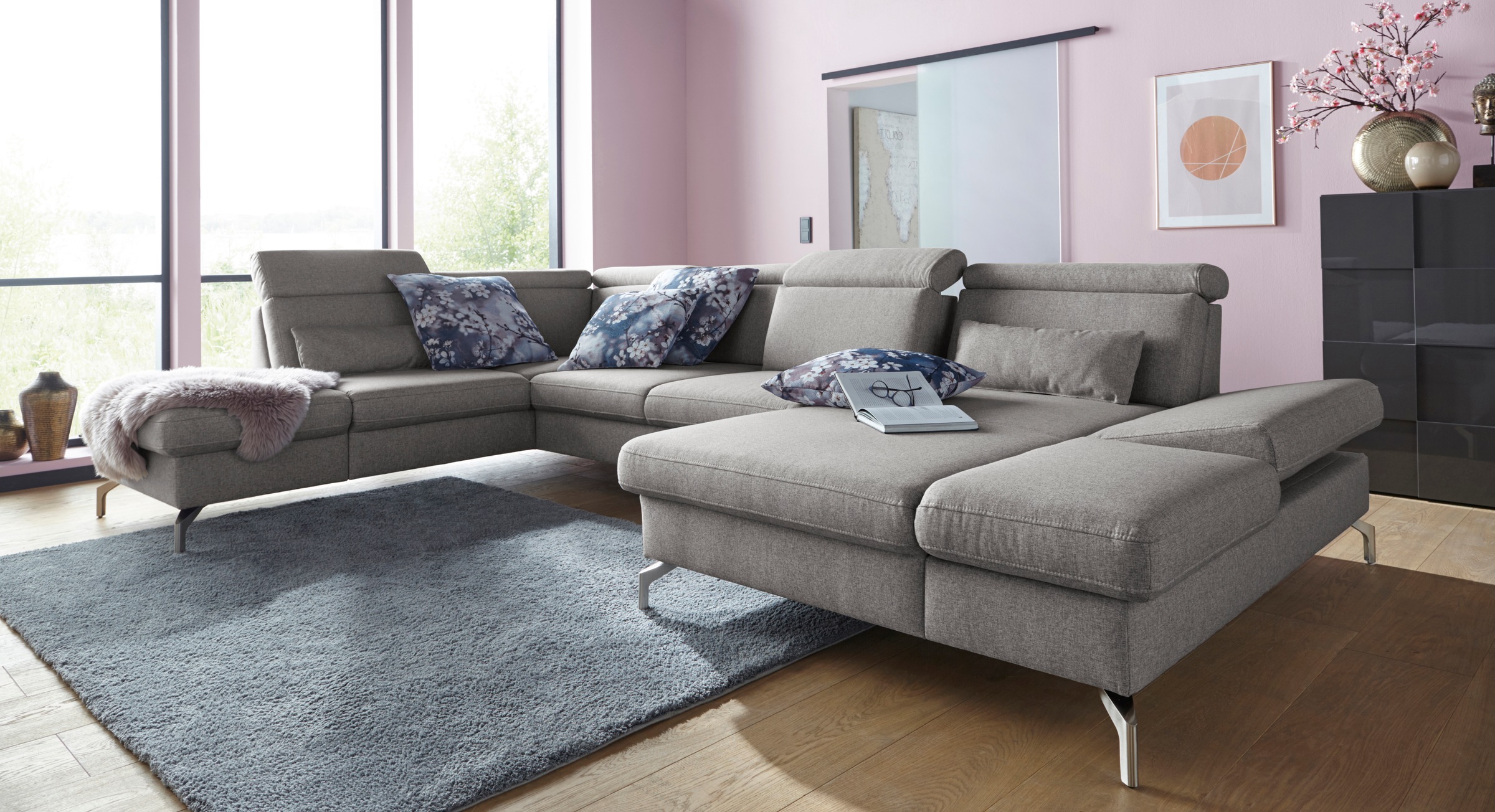 sit&more Wohnlandschaft, Fußhöhe 15 cm, inklusive Sitztiefen-, Armteil- und... kaufen