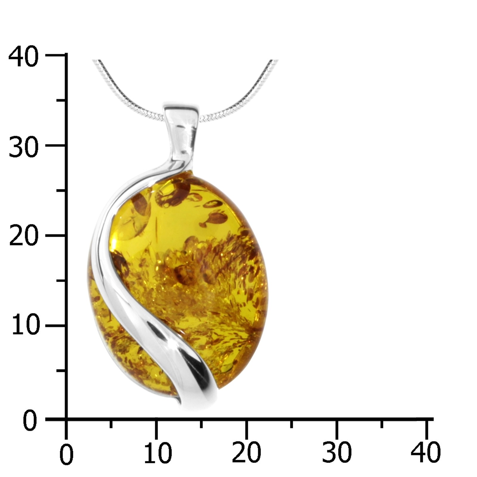OSTSEE-SCHMUCK Kette mit Anhänger »- Estefanja - Silber 925/000 - Bernstein«