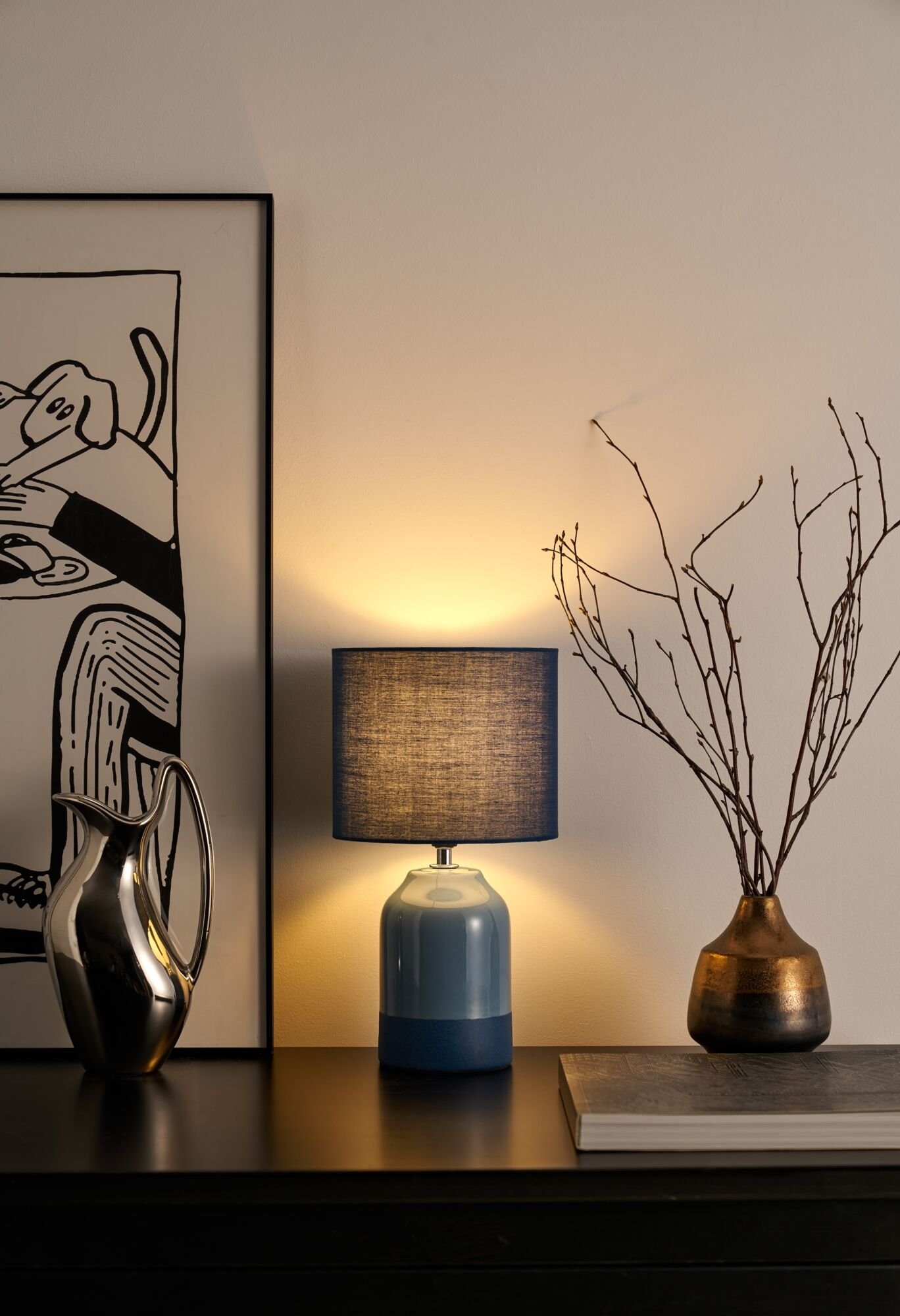 Pauleen Tischleuchte »Sandy Glow max. 20W 230V Stoffschirm Keramik«, 1 flammig, Leuchtmittel E14 | ohne Leuchtmittel, Stoffschirm, Keramik, E14 - Lieferumfang ohne Leuchtmittel