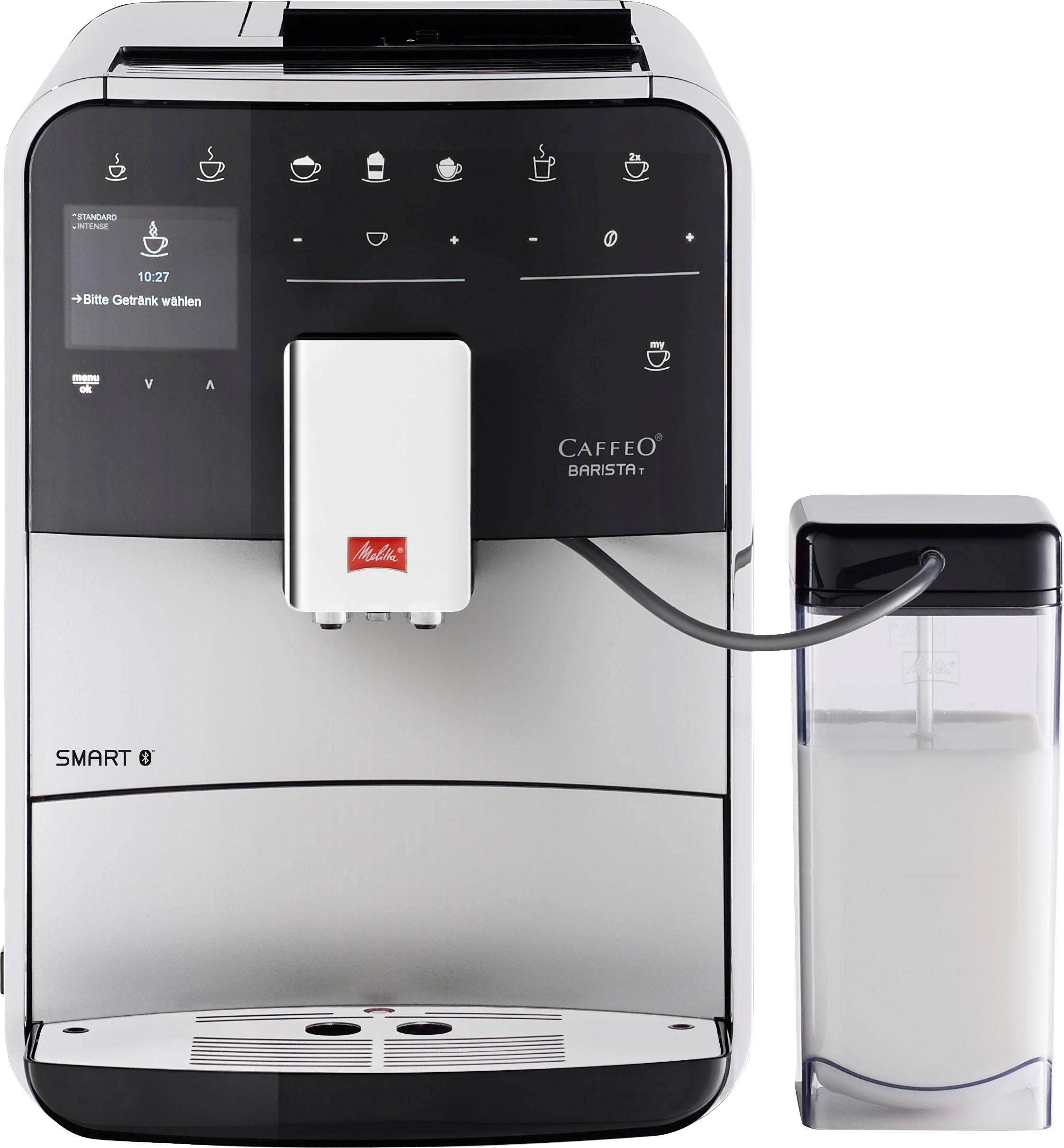 Melitta Kaffeevollautomat Originalrezept XXL »Barista T mit 4 Jahren Kaffeerezepte, Benutzerprofile&18 83/0-101, nach F 3 italienischem Smart® Garantie silber«