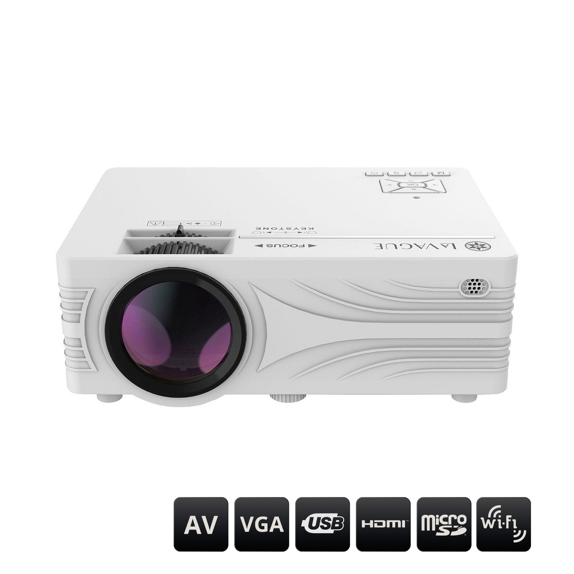 LA VAGUE LCD-Beamer »LED-Projektor inkl. LV-STA100FP LV-HD240 Wi-Fi BUNDLE«, Interner Lautsprecher