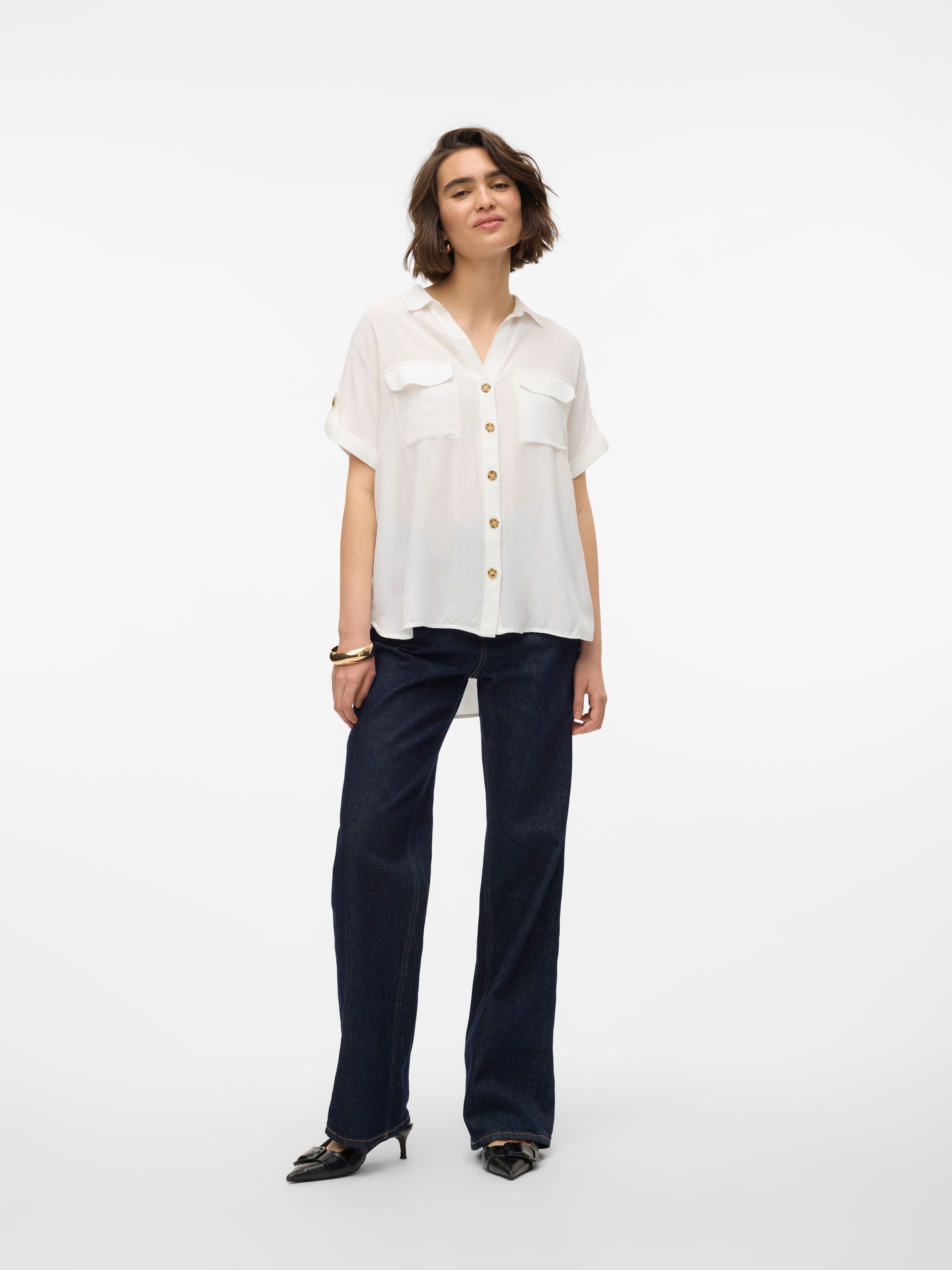 Vero Moda Hemdbluse »VMBUMPY S/S SHIRT WVN GA NOOS«
