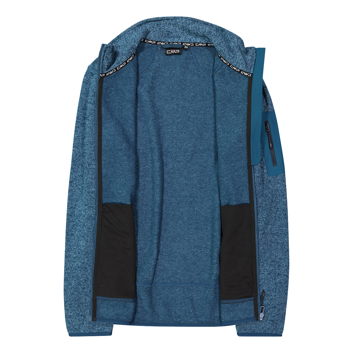 CMP Strickfleecejacke »MAN JACKET« ohne Kapuze atmungsaktiv, schnell trocknend, wärmend, Übergangsjacke