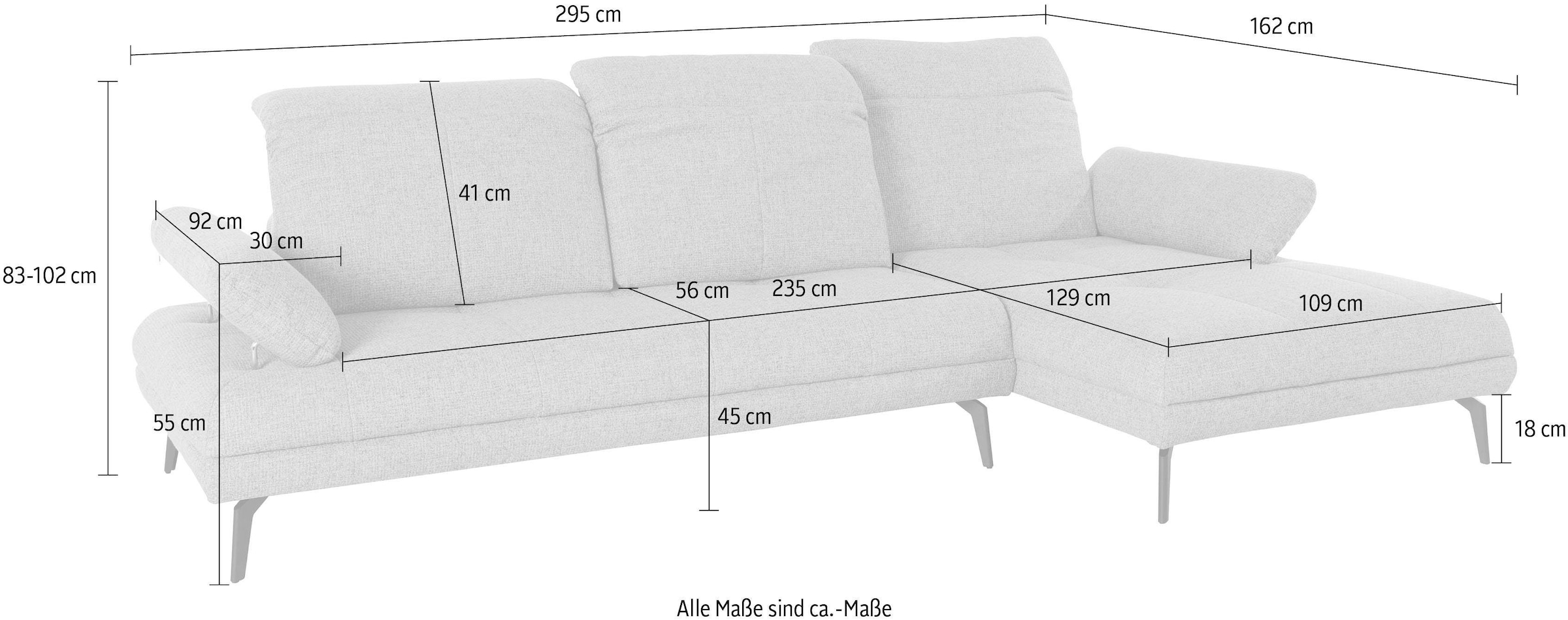 andas Ecksofa »Stenlille Muktifunktionssofa, L-Form« incl. Sitztiefen-, Kopfteil- und Armteilverstellung