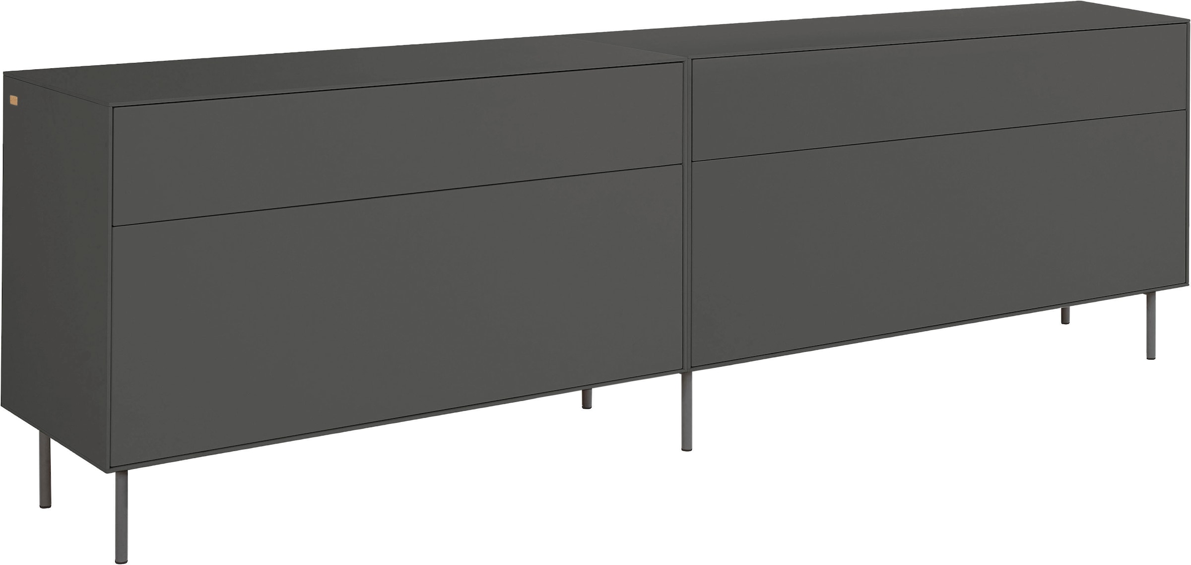LeGer Home by Lena Gercke Lowboard »Essentials«, (2 St.), Breite: 224cm, MDF lackiert, Push-to-open-Funktion