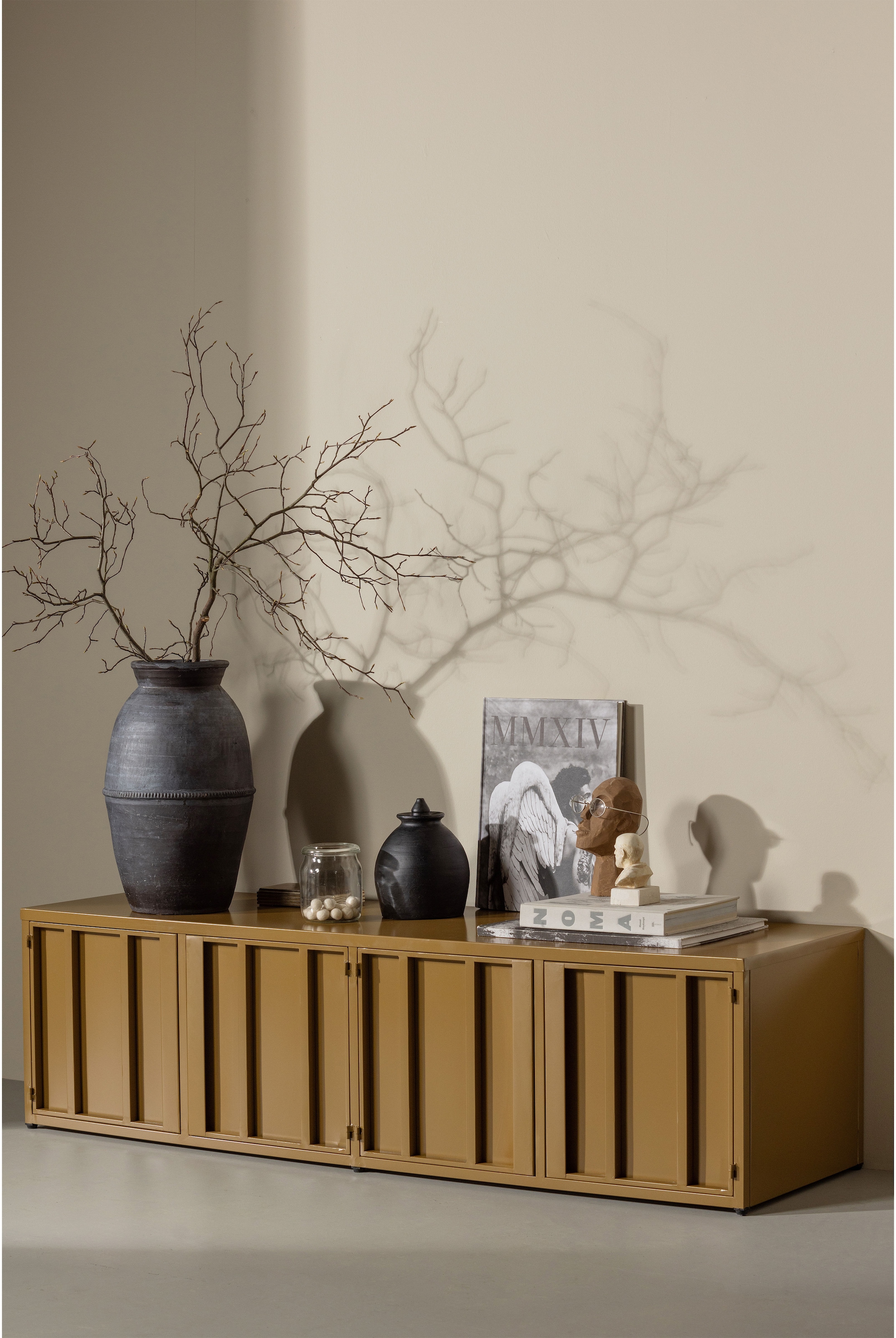 WOOOD Lowboard »WOOOD LEVEL TV-SCHRANK METALL« Level TV-Möbel WOOOD mit Stauraum, Stil und ordentliche Kabelführung