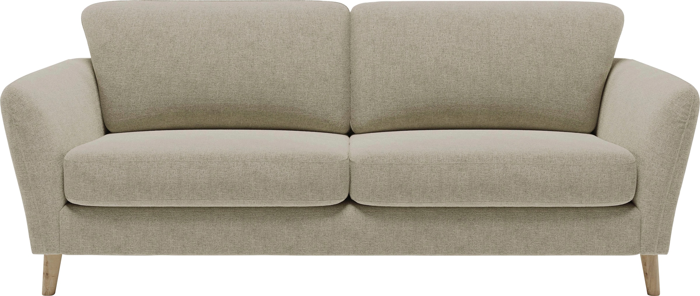 Home affaire 3-Sitzer »MARSEILLE 3er Sofa 206 cm, Cord, Flachgewebe, Struktur, Webstoff« Massivholzbeine Eiche, Landhausstil, Wellenunterfederung