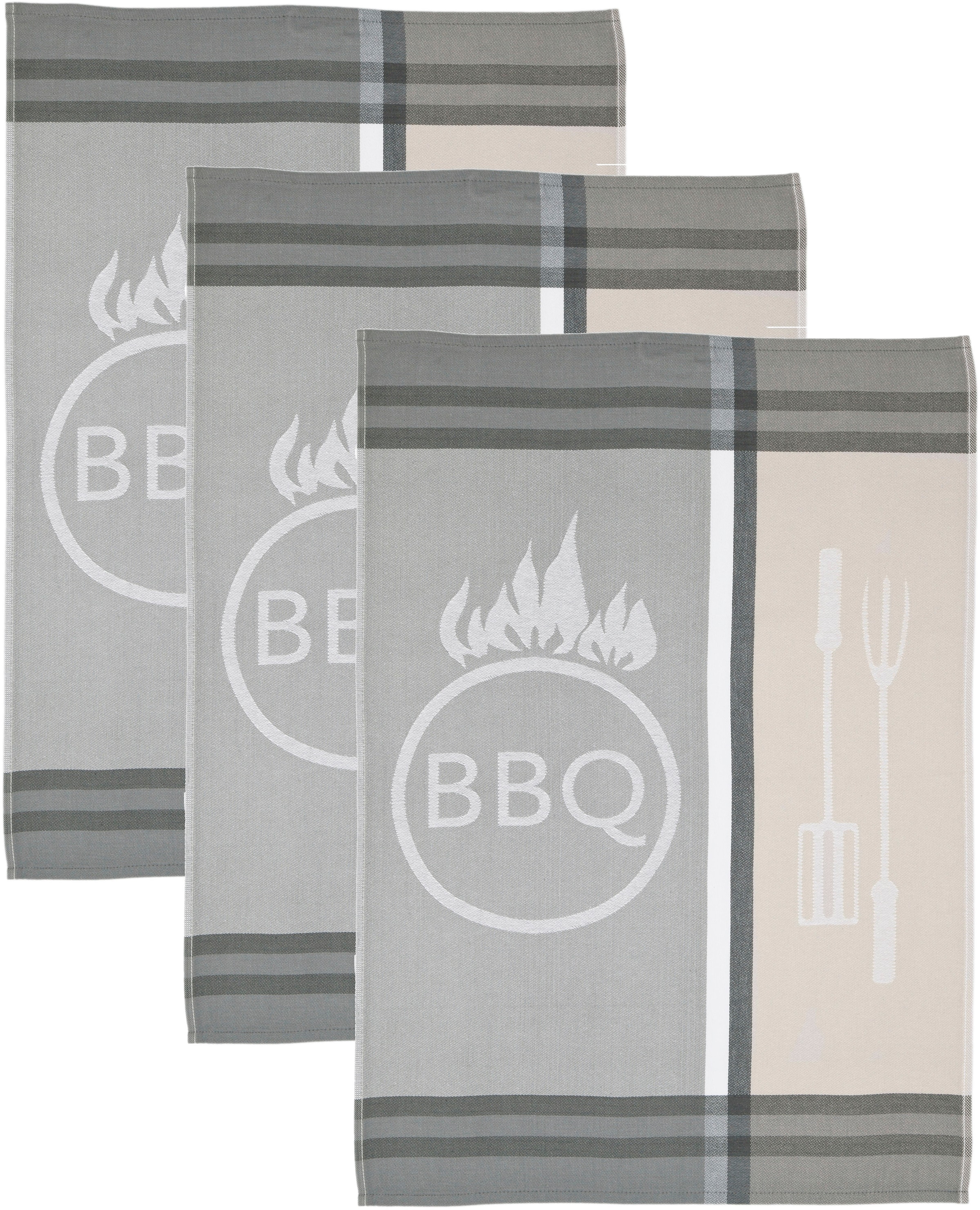 ROSS Geschirrtuch "BBQ" Motivtuch, aus 100% Baumwolle