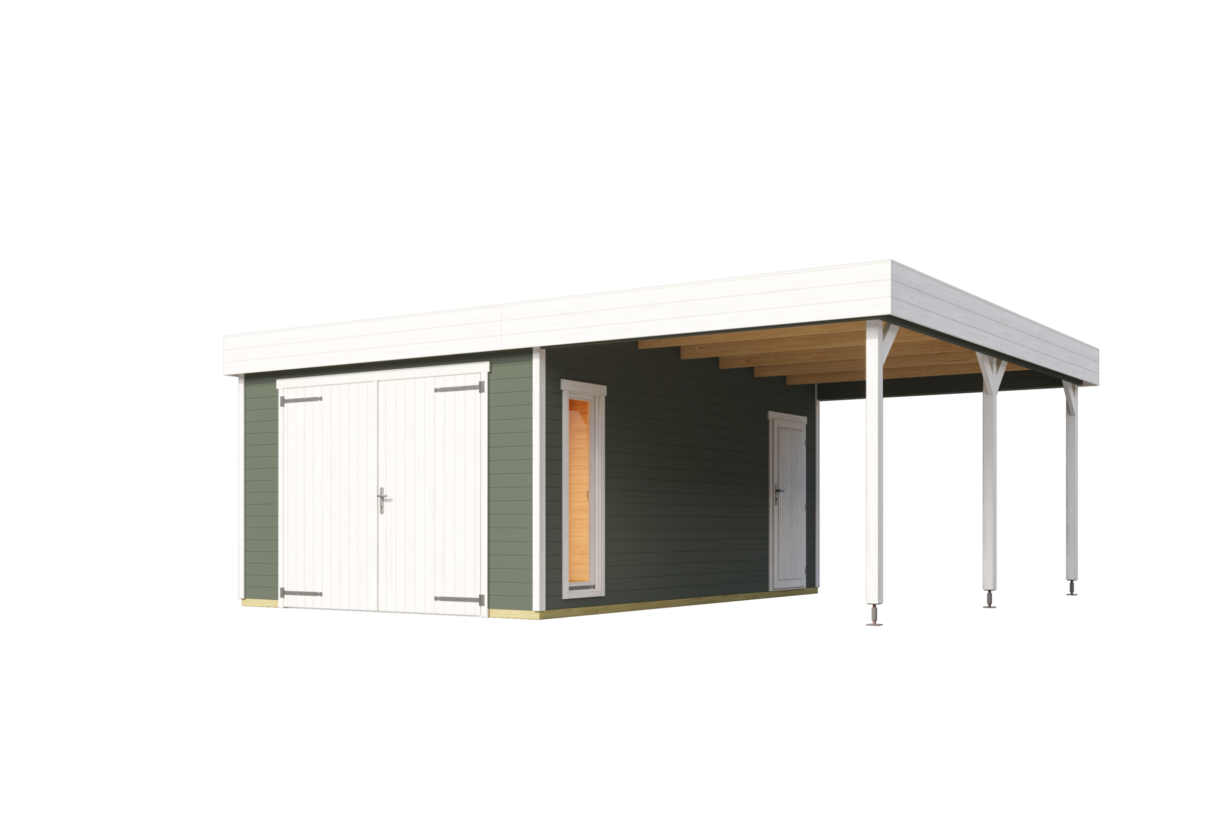 Nordic Holz Garage »BAHAMAS« BxT: 680x560 cm, 197 cm Einfahrtshöhe, mit Holztor