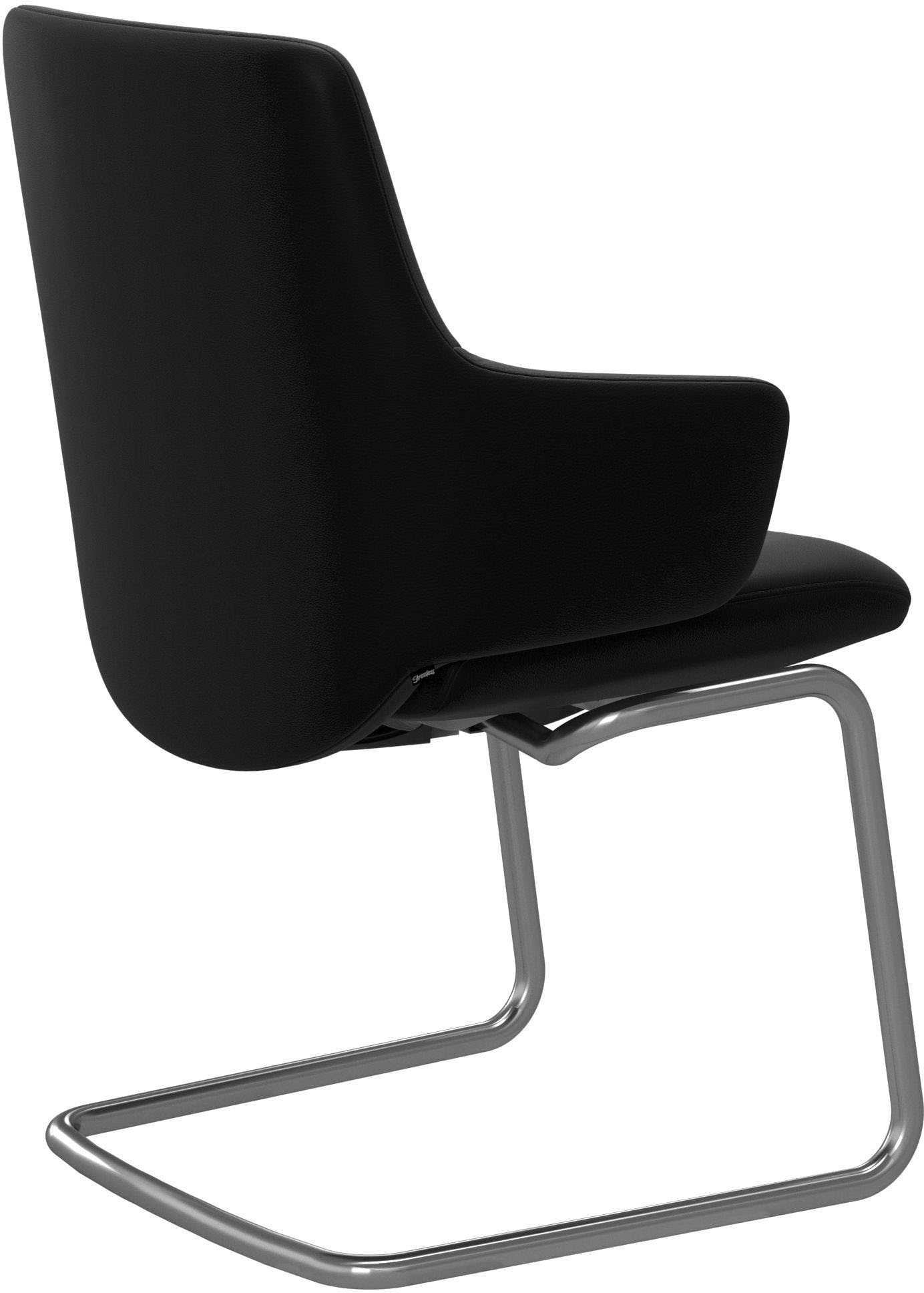 Stressless® Polsterstuhl »Laurel«, Leder BATICK, Low Back mit Armlehne, Größe L, mit Beinen aus Stahl in Schwarz matt