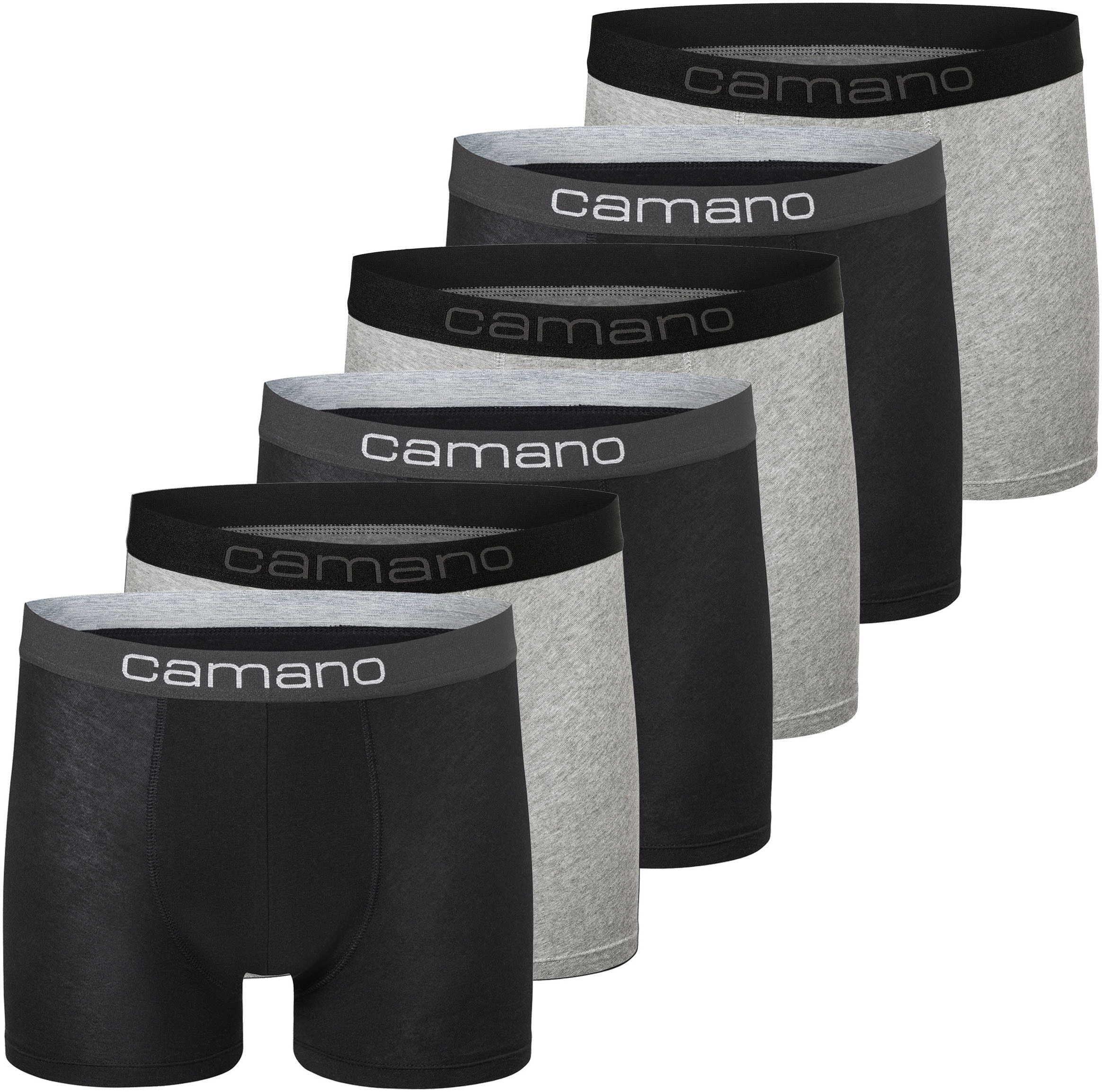 Camano Boxershorts »comfort« 6er Pack,  mit Stretch-Logobund