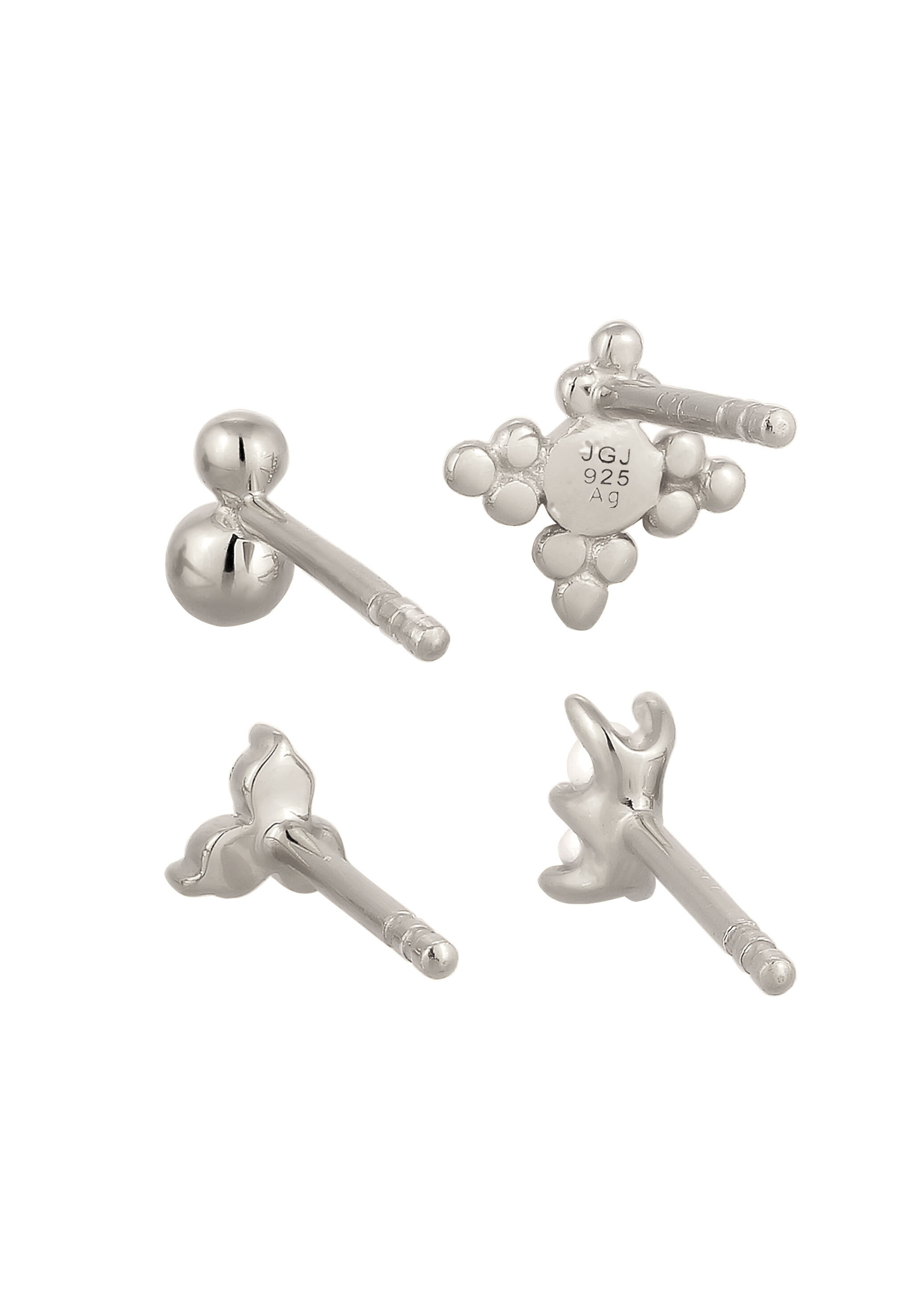 Elli Ohrstecker-Set »Ohrringe Ohrstecker Set mit Perlen Kristalle von Swarovski® 925 Sterling Silber (4 tlg.)«