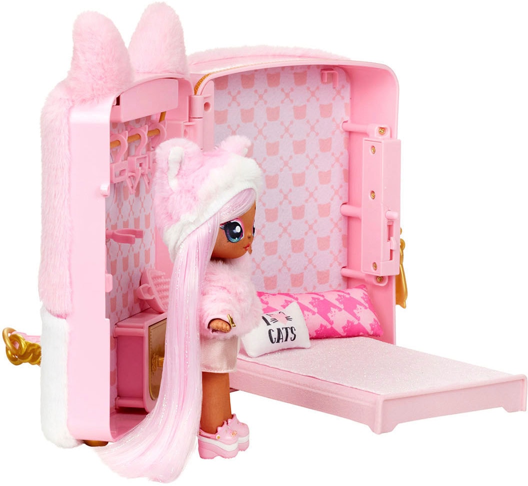 MGA ENTERTAINMENT Puppenmöbel »3in1 Backpack Bedroom Series 3 Playset - Pink Kitty«, Na!Na!Na! Surprise