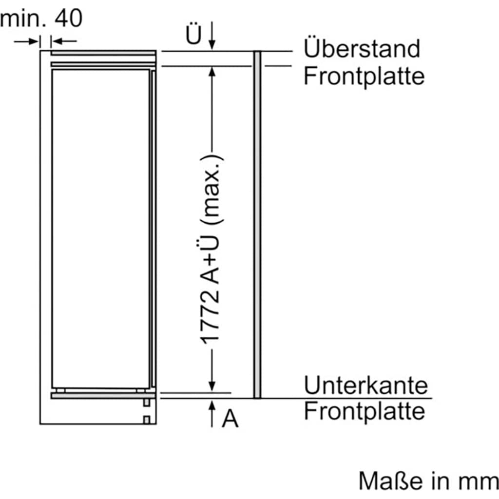 NEFF Einbaukühlgefrierkombination »KI2822FE0«, KI2822FE0, 177,2 cm hoch, 54,1 cm breit