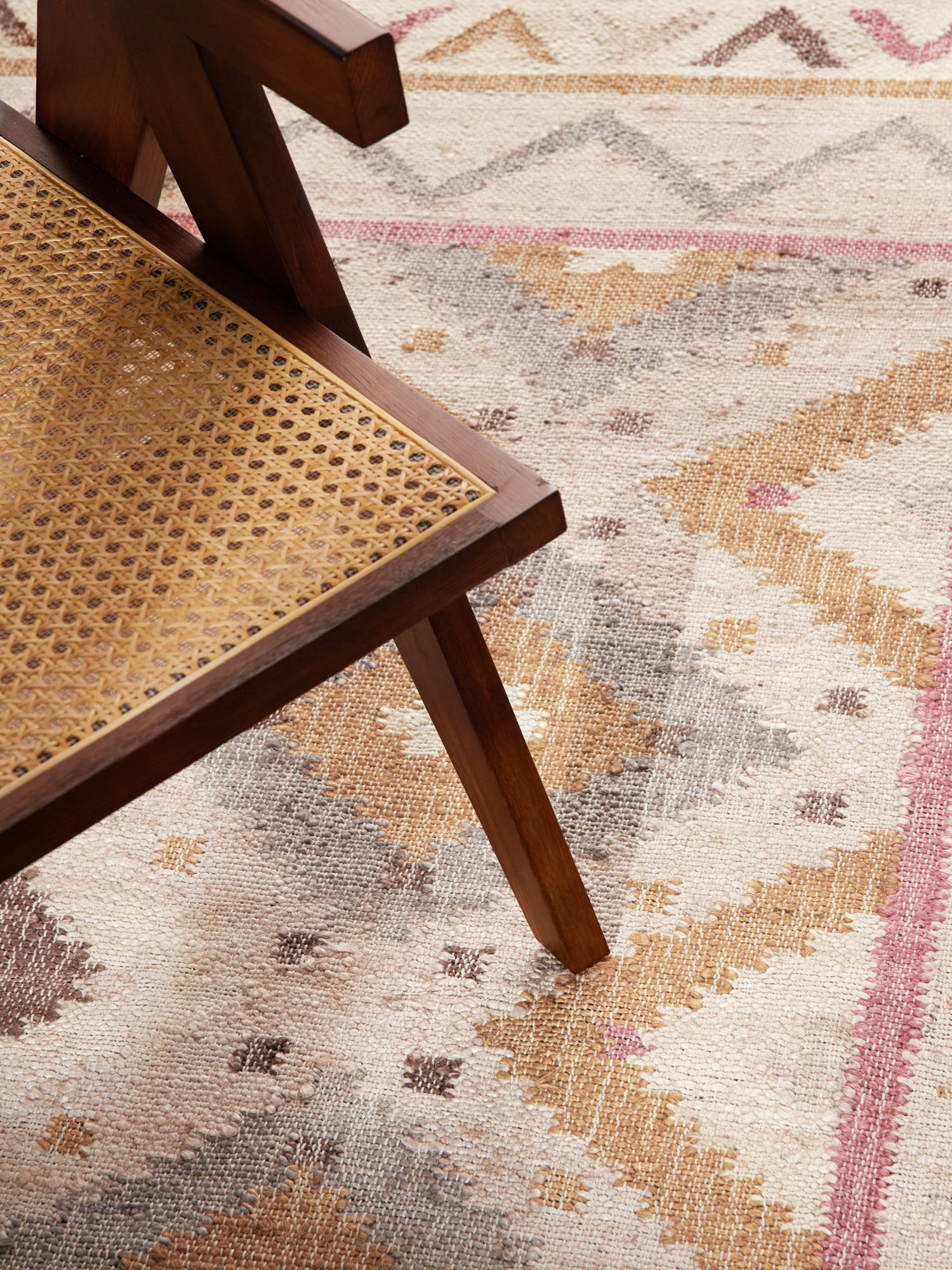 ELLE DECORATION Teppich »Kelim Imani« rechteckig 3 mm Höhe Jute, Baumwolle, Natur, Handgewebt, Kelim, orientalisch, Boho