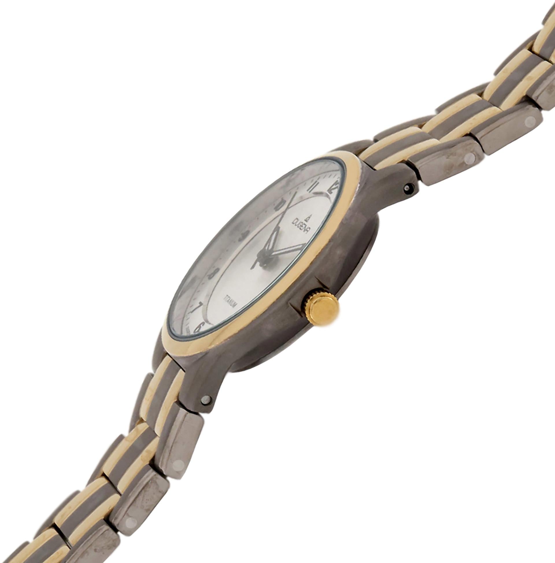Dugena Quarzuhr »Gent, 4460915«, Armbanduhr, Damenuhr, Datum, Leuchtzeiger, Titan