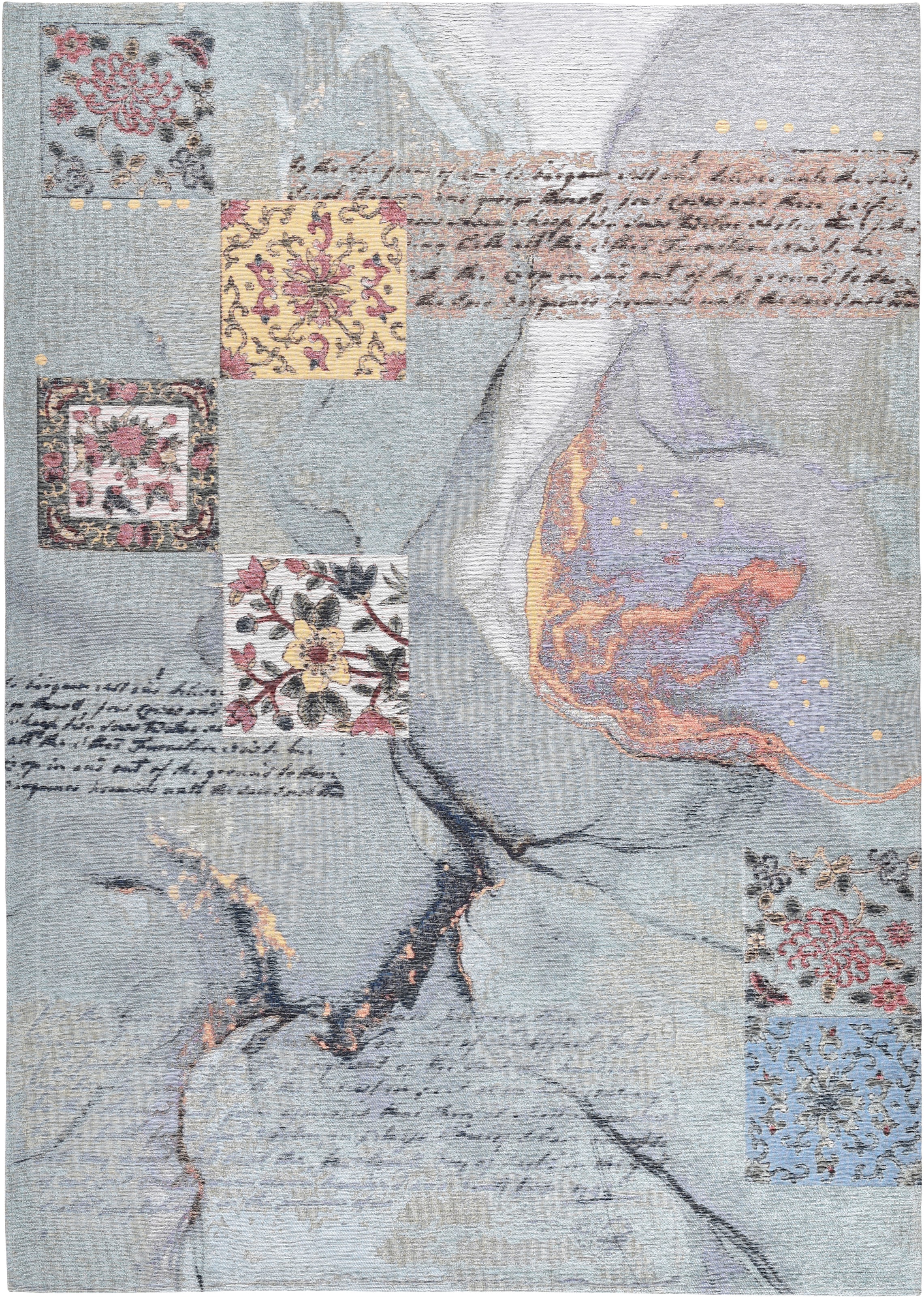 Gino Falcone Teppich »Cosima-106« rechteckig 3 mm Höhe flachgeweber Jaquard-Teppich, mit Chenillegarn, modernes Design