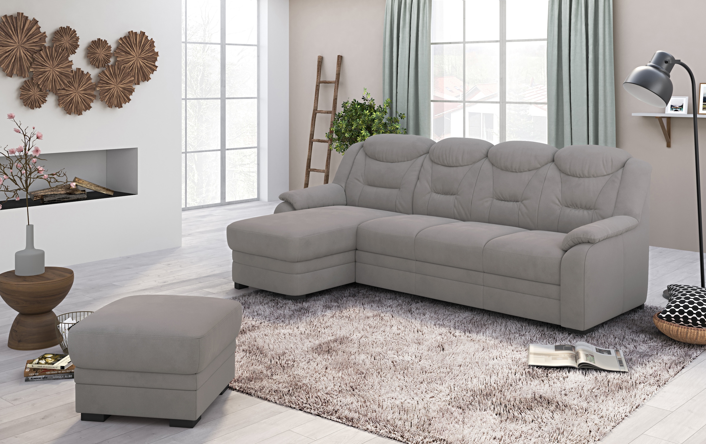 COTTA Ecksofa »Marcus L-Form«, wahlweise mit Bettfunktion
