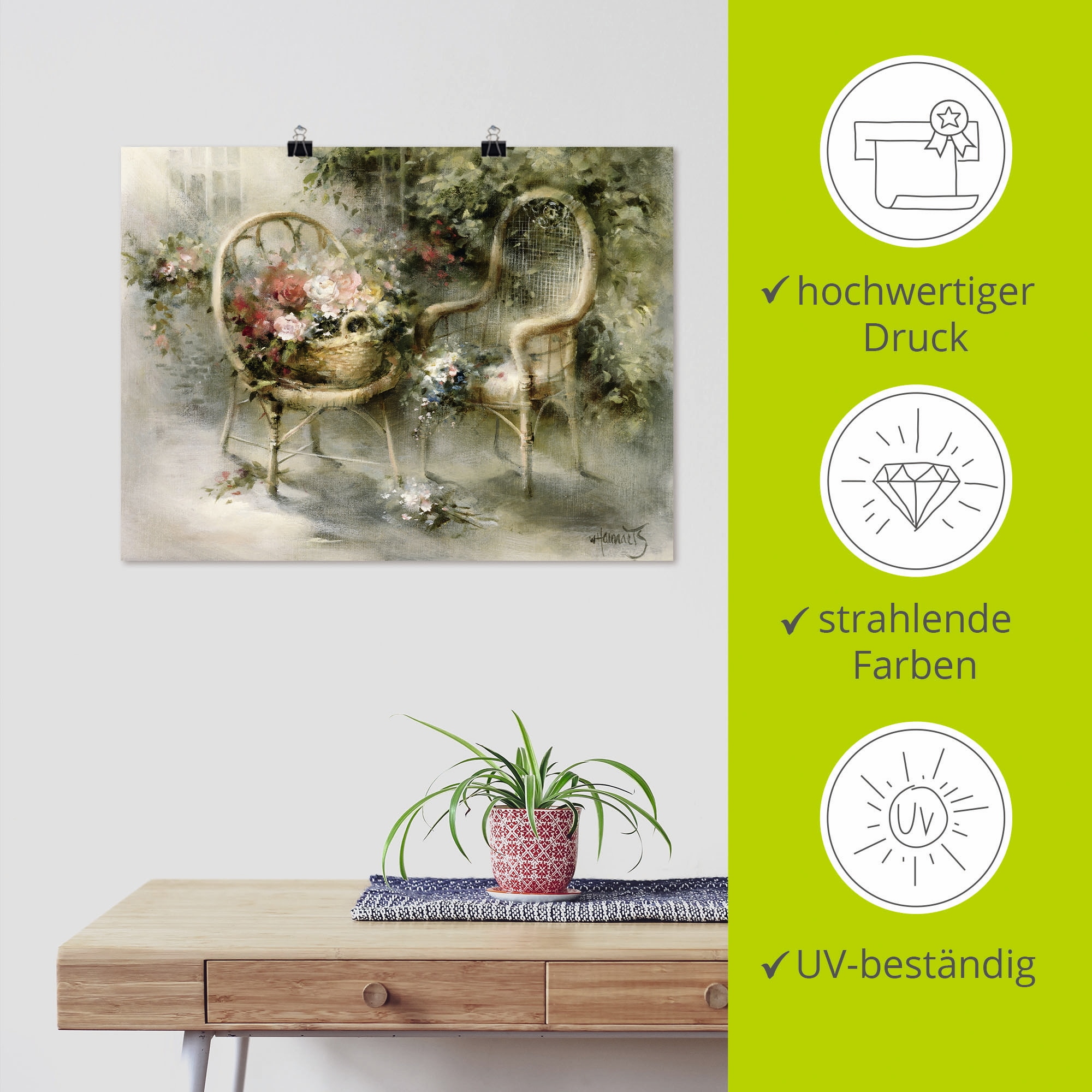 Artland Wandbild »Sommer II« Garten 1 Stk. tlg. als Leinwandbild, Poster in verschied. Größen