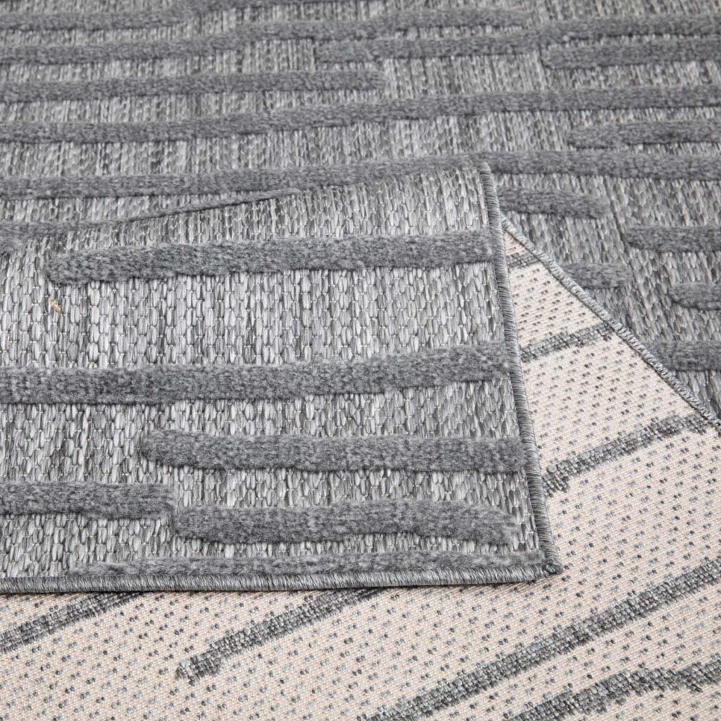 Carpet City & UV-beständig Santorini rechteckig, Terrasse, Wetterfest Outdoorteppich Gestreift«, »In-& Teppich 450, für Balkon, Küche, 3D-Effekt, Flur