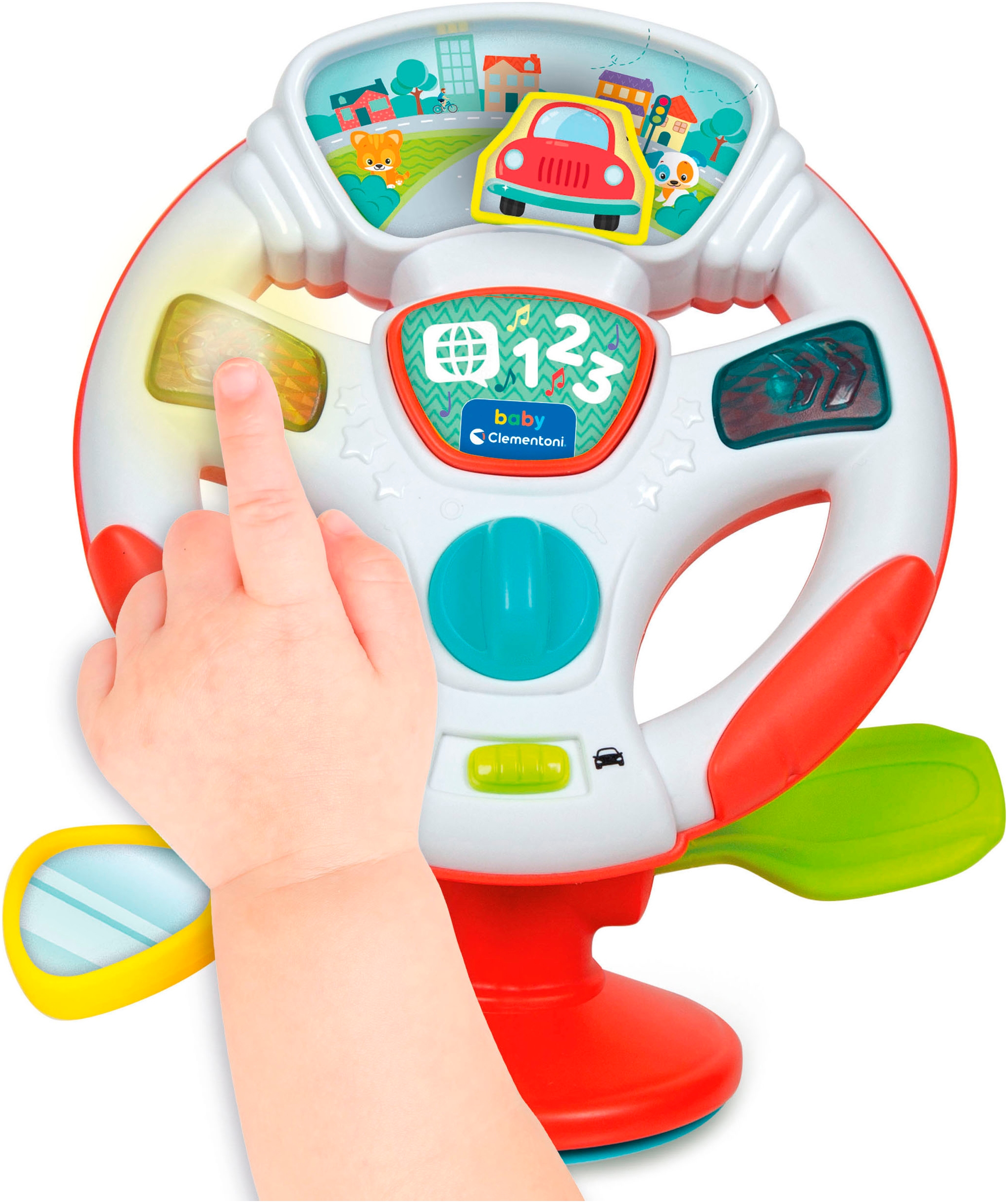 Clementoni® Lernspielzeug »Baby Clementoni, Aktivitäts-Lenkrad«, Mit Licht und Sound