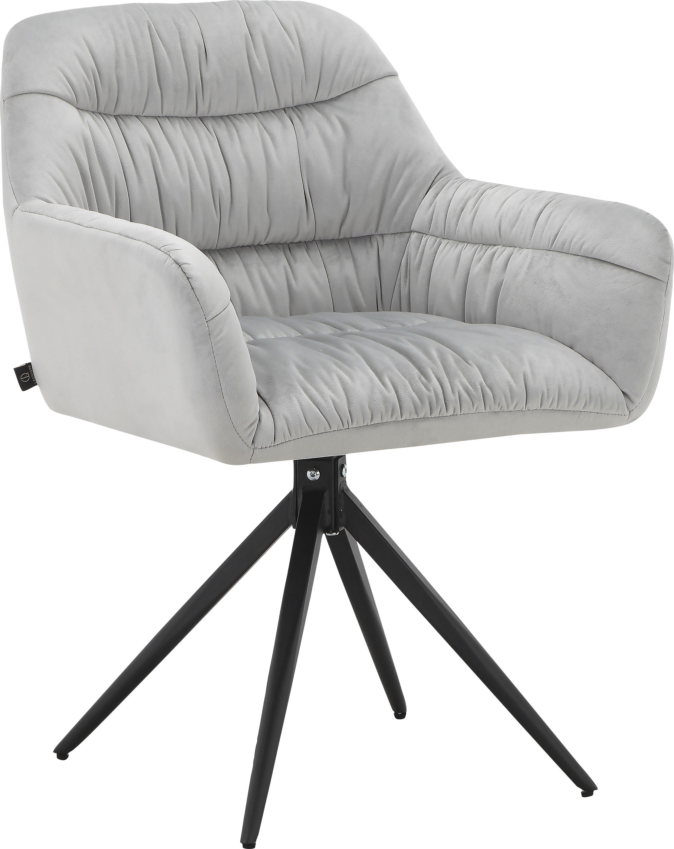 Leonique Esszimmerstuhl »Ellis«, 2 St., Veloursstoff, im 2er Set erhältlich, mit Sitz und Rücken gepolstert, Sitzhöhe 46 cm