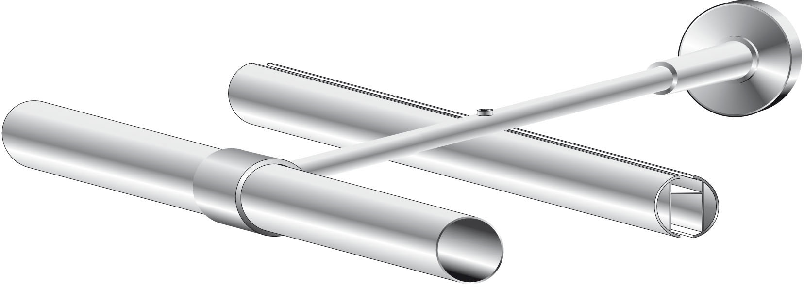 Liedeco Doppelträger für Innenlaufprofile 28 mm Ø