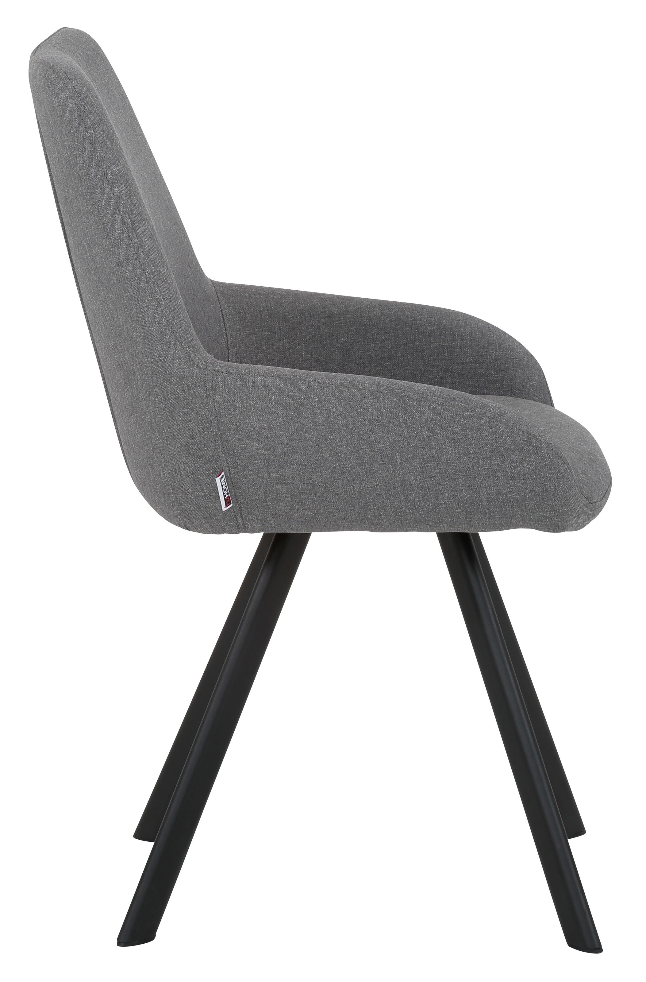 INOSIGN Esszimmerstuhl »Sandra«, Webstoff, im 2er Set, mit schwarzen Metallbeinen, Sitzhöhe 47 cm