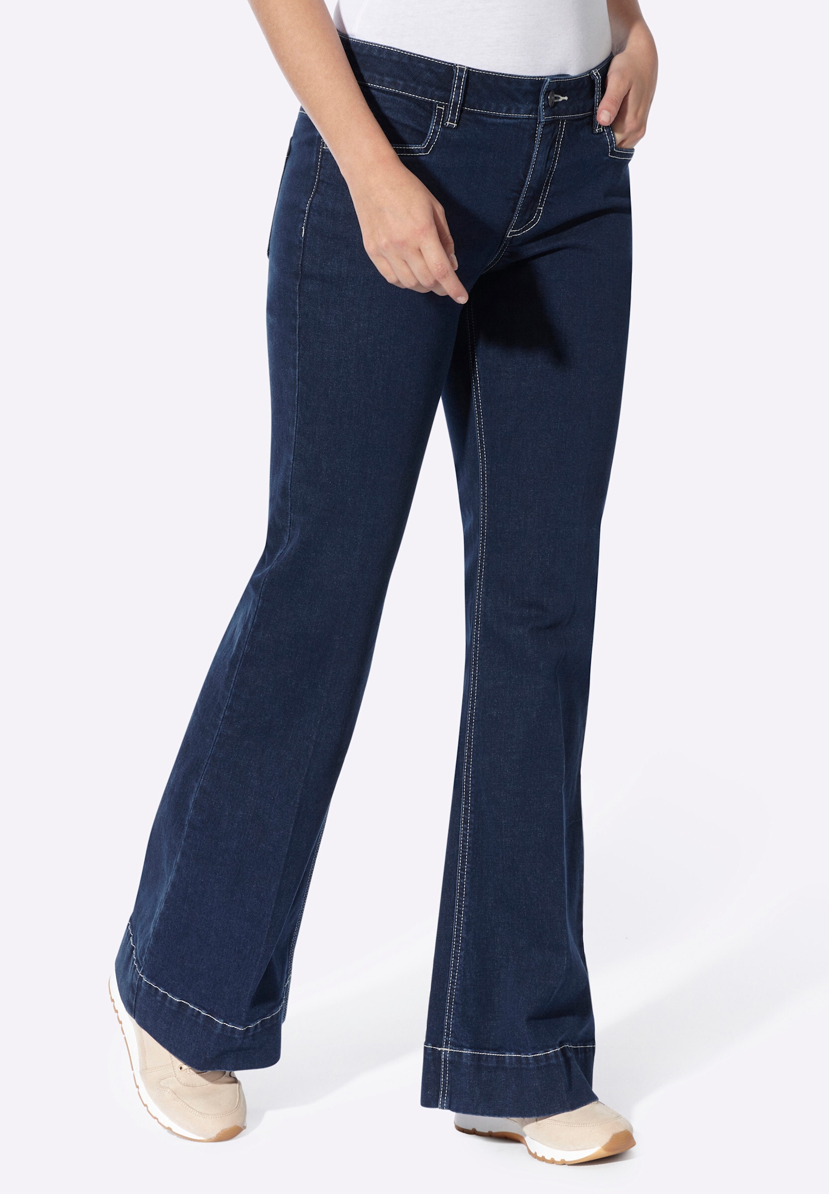 heine Bootcut-Jeans »Jeans Bootcut-Jeans mit Bügelfalten«
