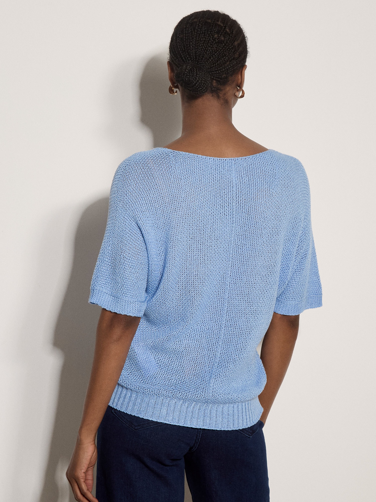Apricot Strickpullover »Waffel-Strickoberteil« mit Asymmetrie
