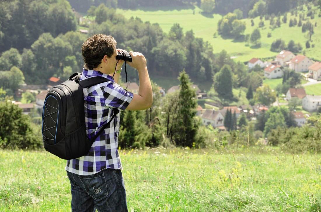 Hama Fernglas »Fernglas für eine scharfe Weitsicht, 10x50 mm, mit Stativanschluss«, Robustes Gehäuse, Ideal für Reise, Sport, Freizeit, Dioptrinausgleich