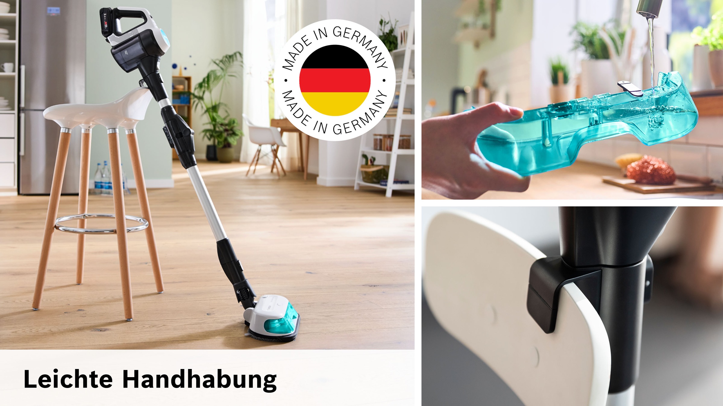 BOSCH Akku-Stielstaubsauger »BSS712XHYG« HEPA Filter, rotierende Wischpads, 2 Akkus, Schnellladegerät