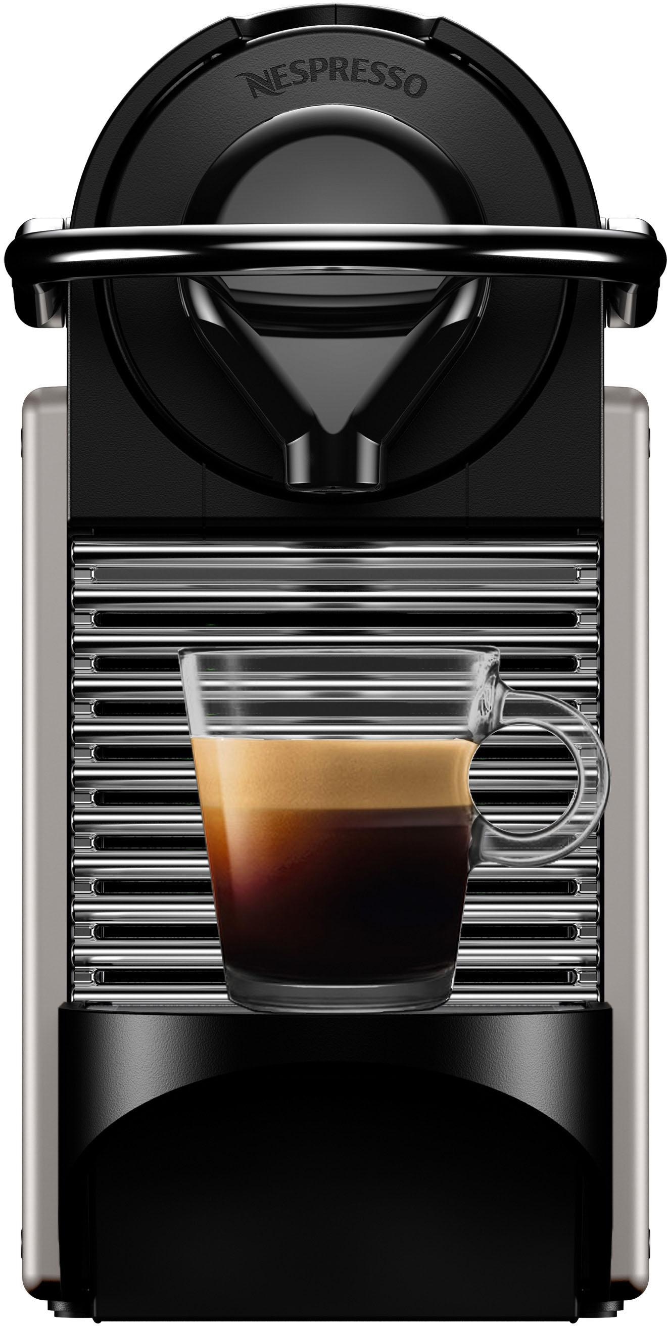 Nespresso Kapselmaschine Bar Garantie Willkommenspaket von 14 »XN304T Druck, Wassertank: L, inkl. Jahren mit mit Krups«, Kapseln Pixie XXL 19 0,7 3