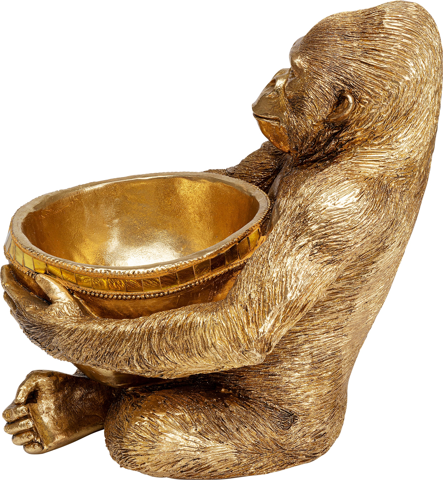 Kare Design Dekofigur »Gorilla Holding Bowl Gold 4«