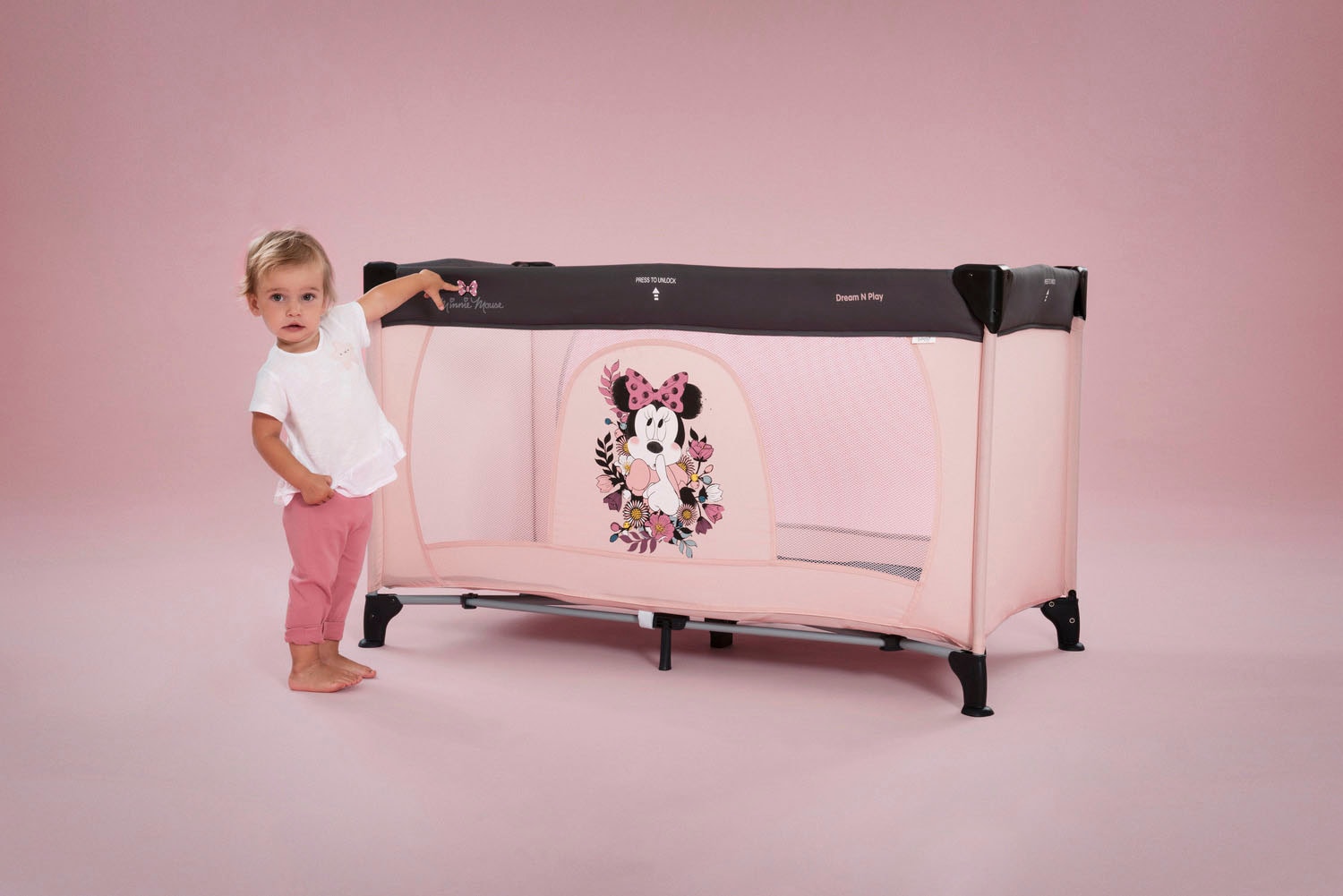 Hauck Baby-Reisebett »Dream N Play - Minnie Sweetheart«, inkl. Transporttasche