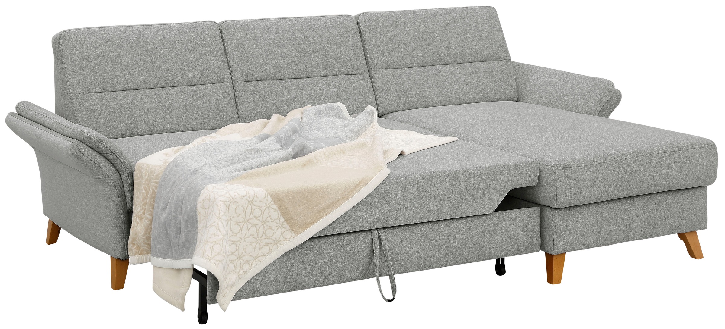 Home affaire Ecksofa »Westerland L-Form«, Federkern-Polsterung, wahlweise mit Bettfunktion, Bettkasten