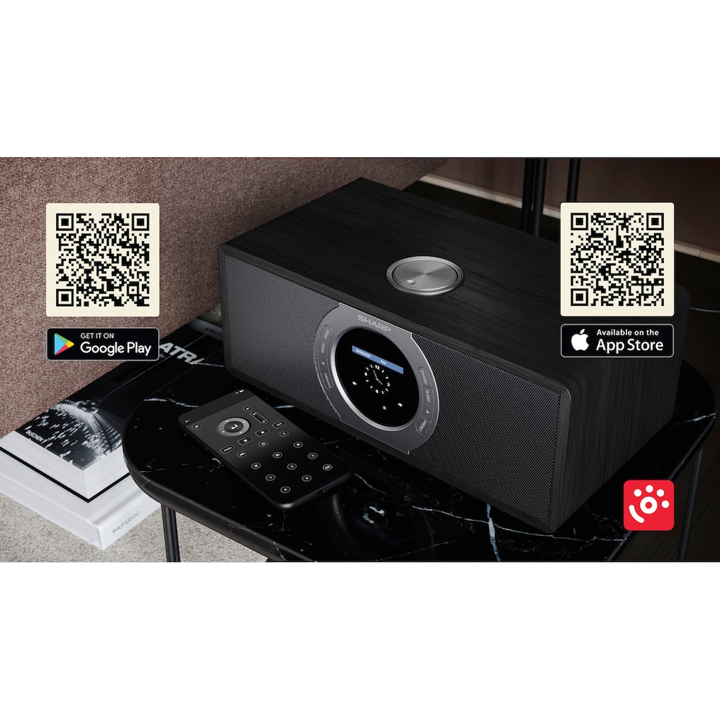 Sharp Internet-Radio »DR-I470 PRO«, (Bluetooth-WLAN Automatische Senderverfolgung-Digitalradio (DAB+)-FM-Tuner mit RDS-Internetradio 30 W)