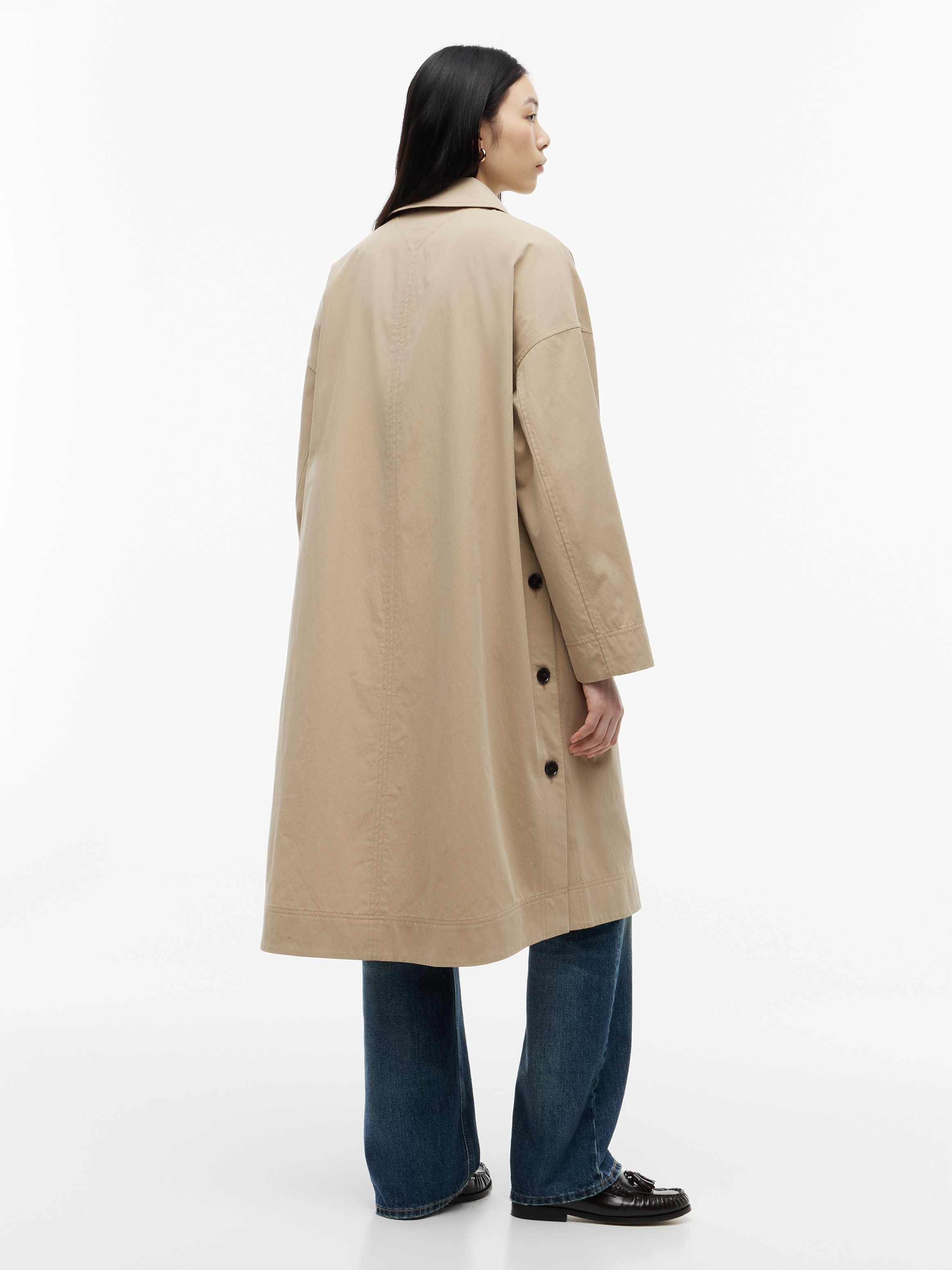 Tommy Hilfiger Trenchcoat »COTTON COAT« Eleganter Umlegekragen, aus Baumwollmischung
