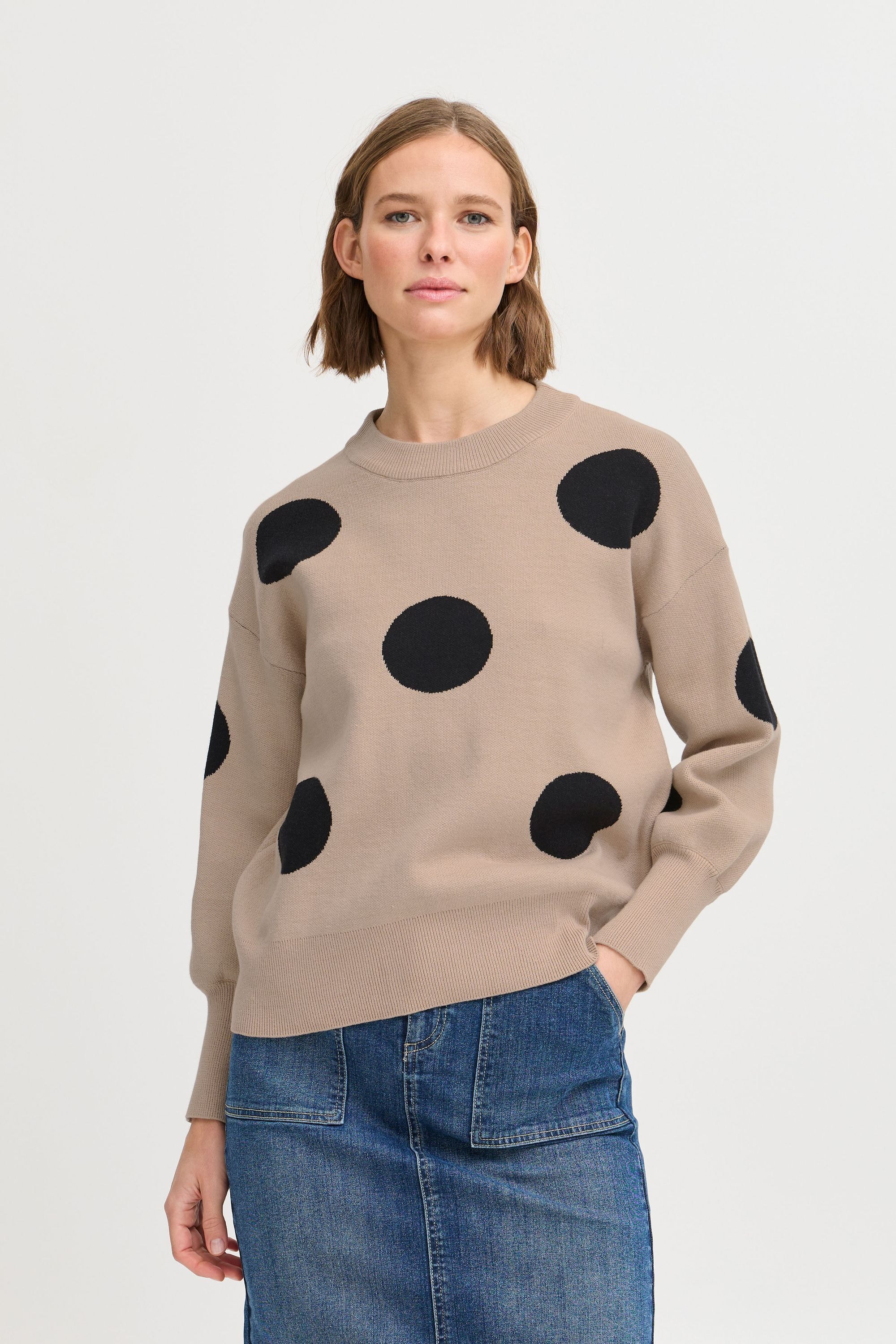 b.young Strickfleece-Pullover »Strickpullover BYOMME DOT JUMPER -«