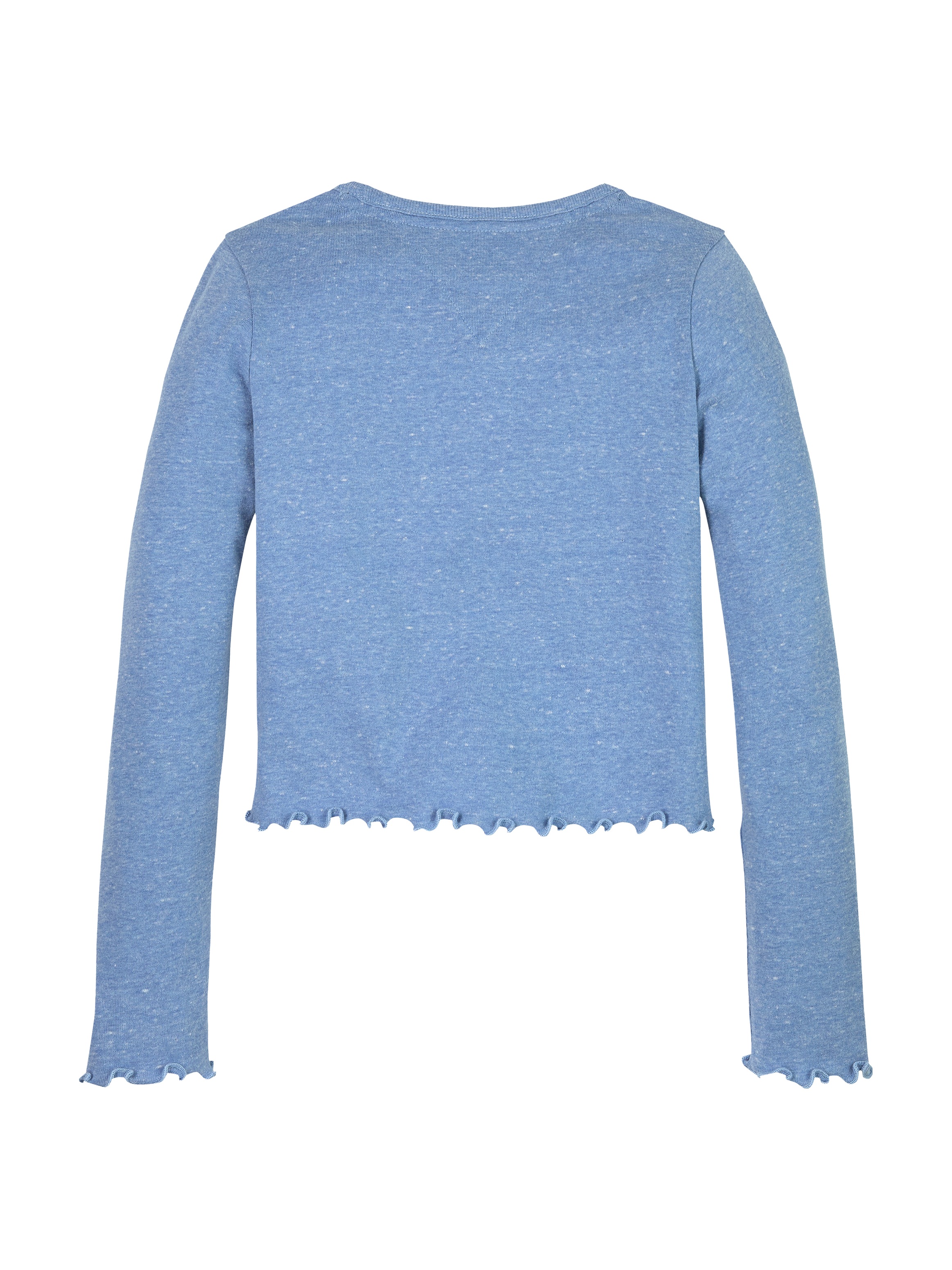 Tommy Hilfiger Langarmshirt »SLUB KNIT TOP LS«, mit gewelltem Saum