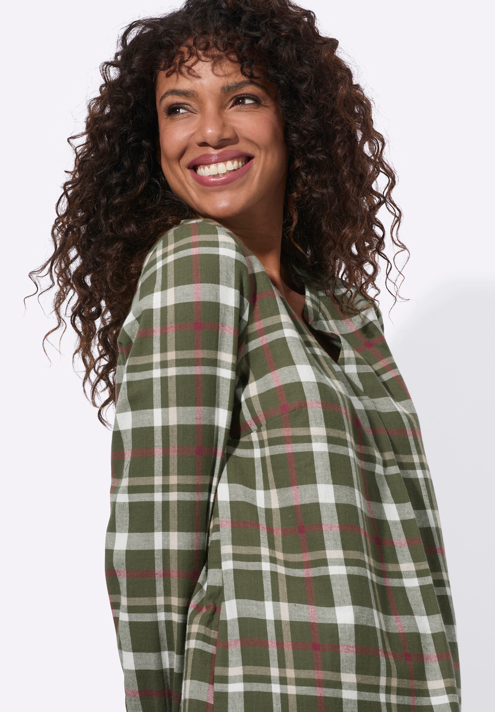 Witt Klassische Bluse »Flanell-Bluse Flanellbluse aus reiner Baumwolle«