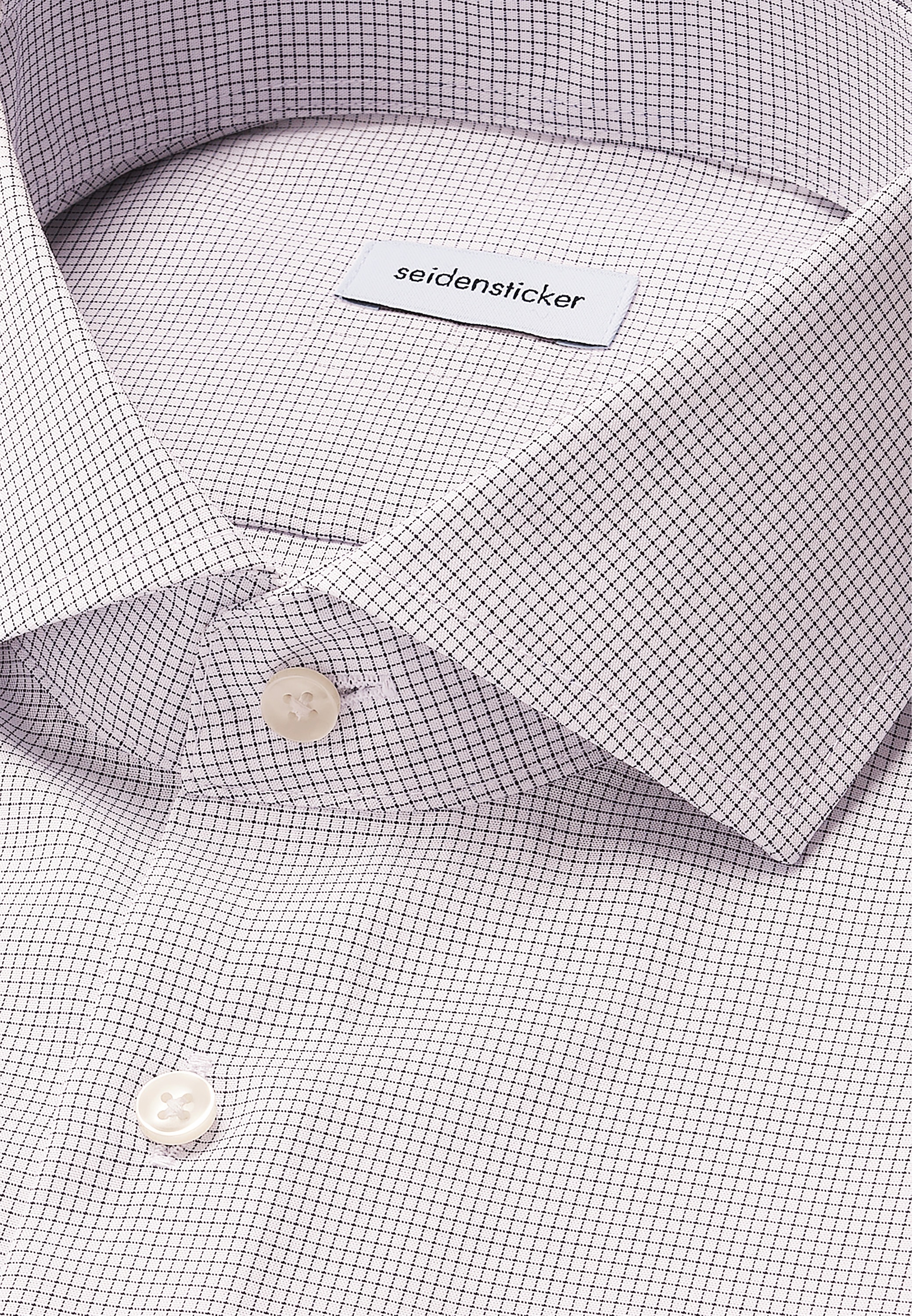 seidensticker Businesshemd »Schwarze Rose« Slim 1/1 Kentkragen Karo