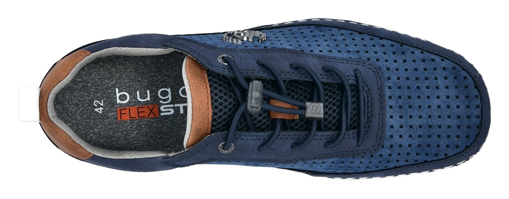 bugatti Slip-On Sneaker, Freizeitschuh, Halbschuh, Slipper mit Lochmuster